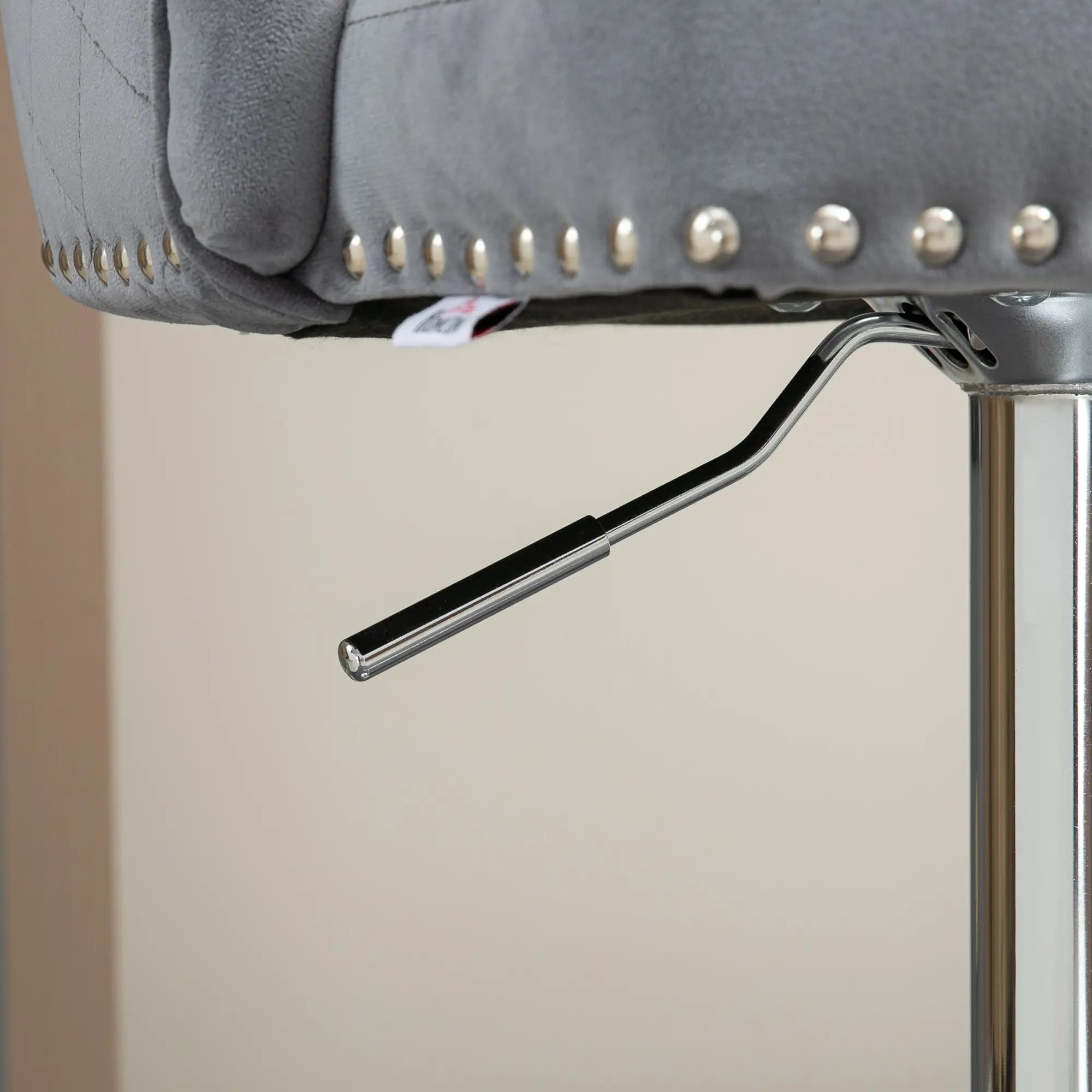 HOMCOM Barhocker 2er-Set höhenverstellbar drehbar Tufting