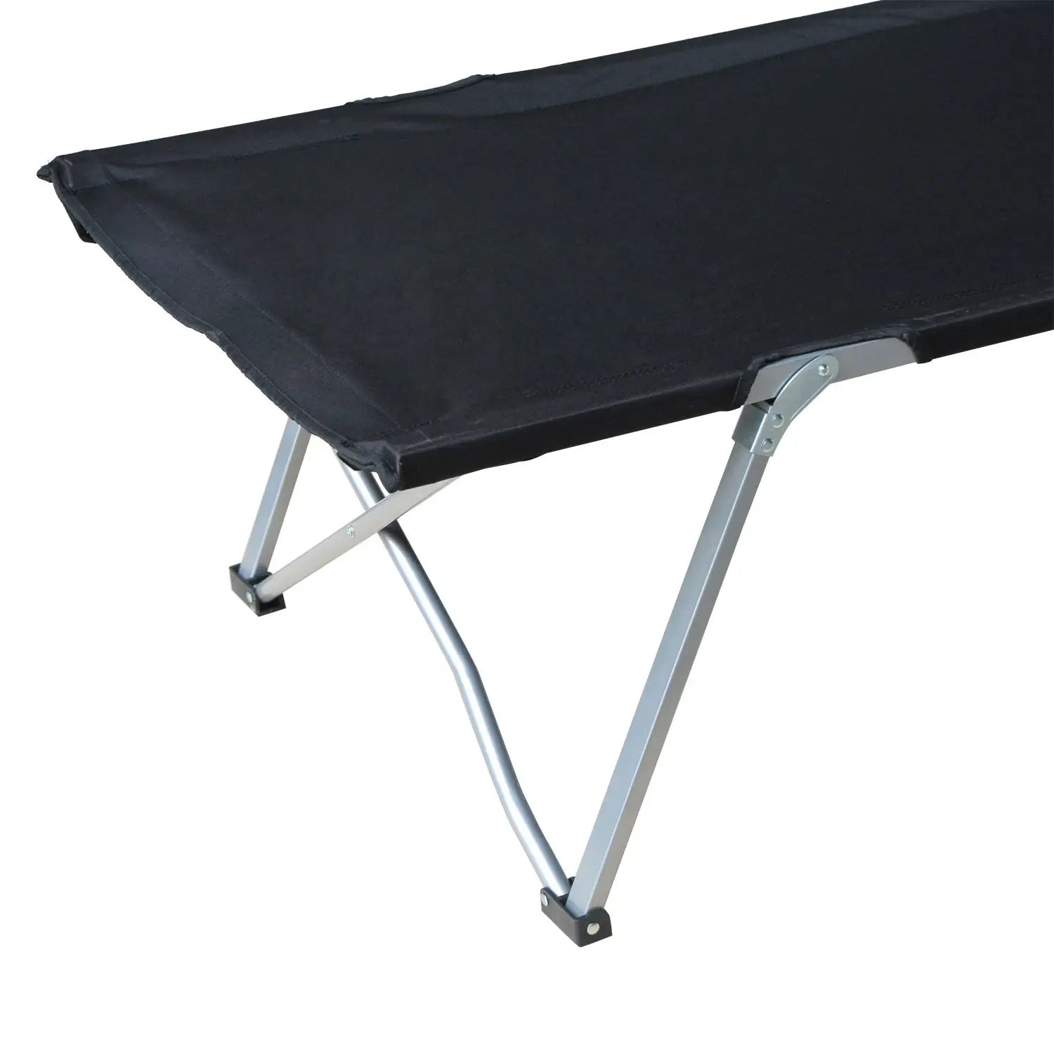 Outsunny Campingbett Feldbett Klappbett Liege inkl. Tasche 193x64x40cm (Schwarz)