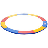 HOMCOM Trampolin Randabdeckung Sicherheitsnetz Wetterplane Leiter Randabdeckung: Ø 244cm Bunt, 244cm × 244cm