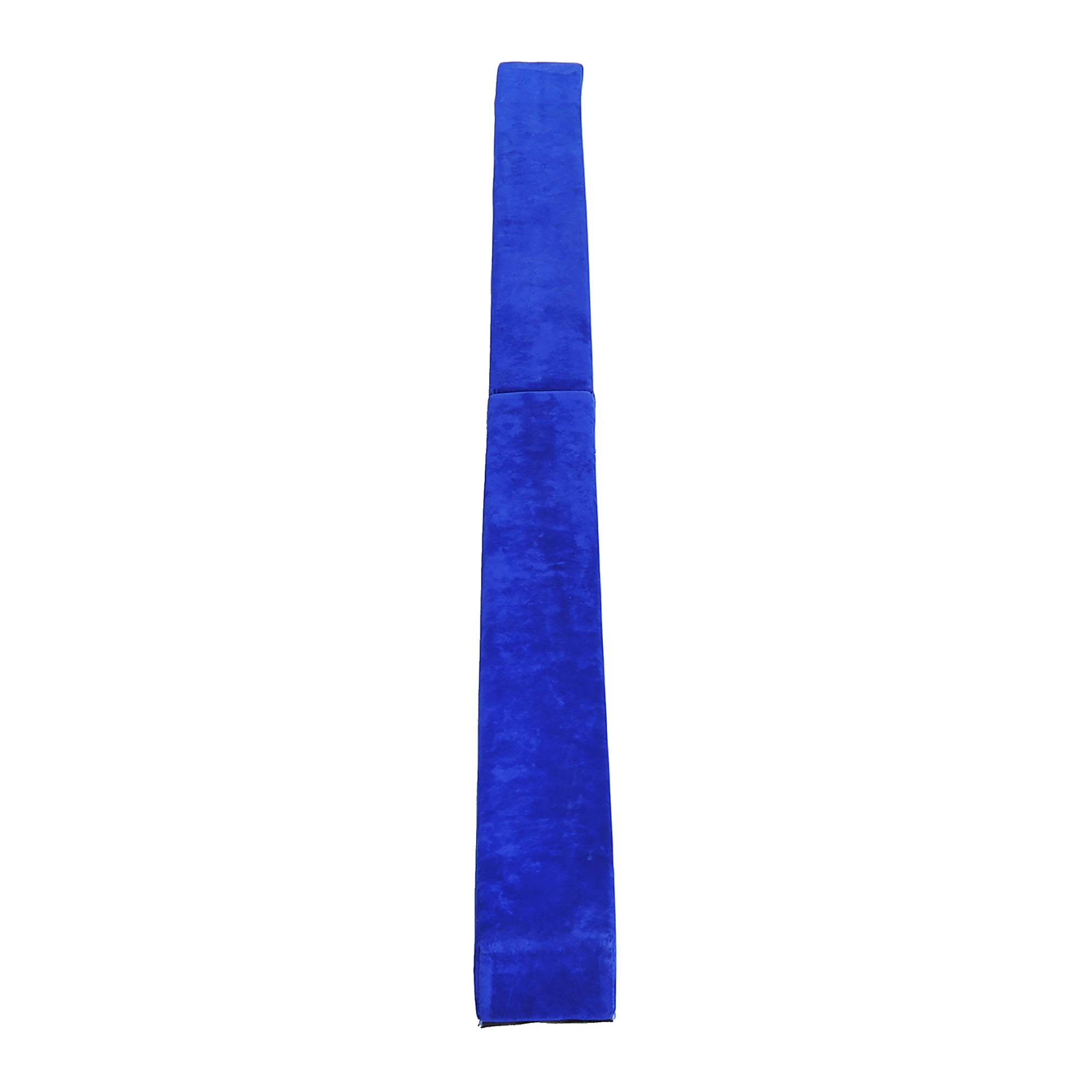 HOMCOM Faltbarer Schwebebalken, rutschfest, Wildlederbezug, robustes Holz, 210 x 10 x 6,5 cm, Blau