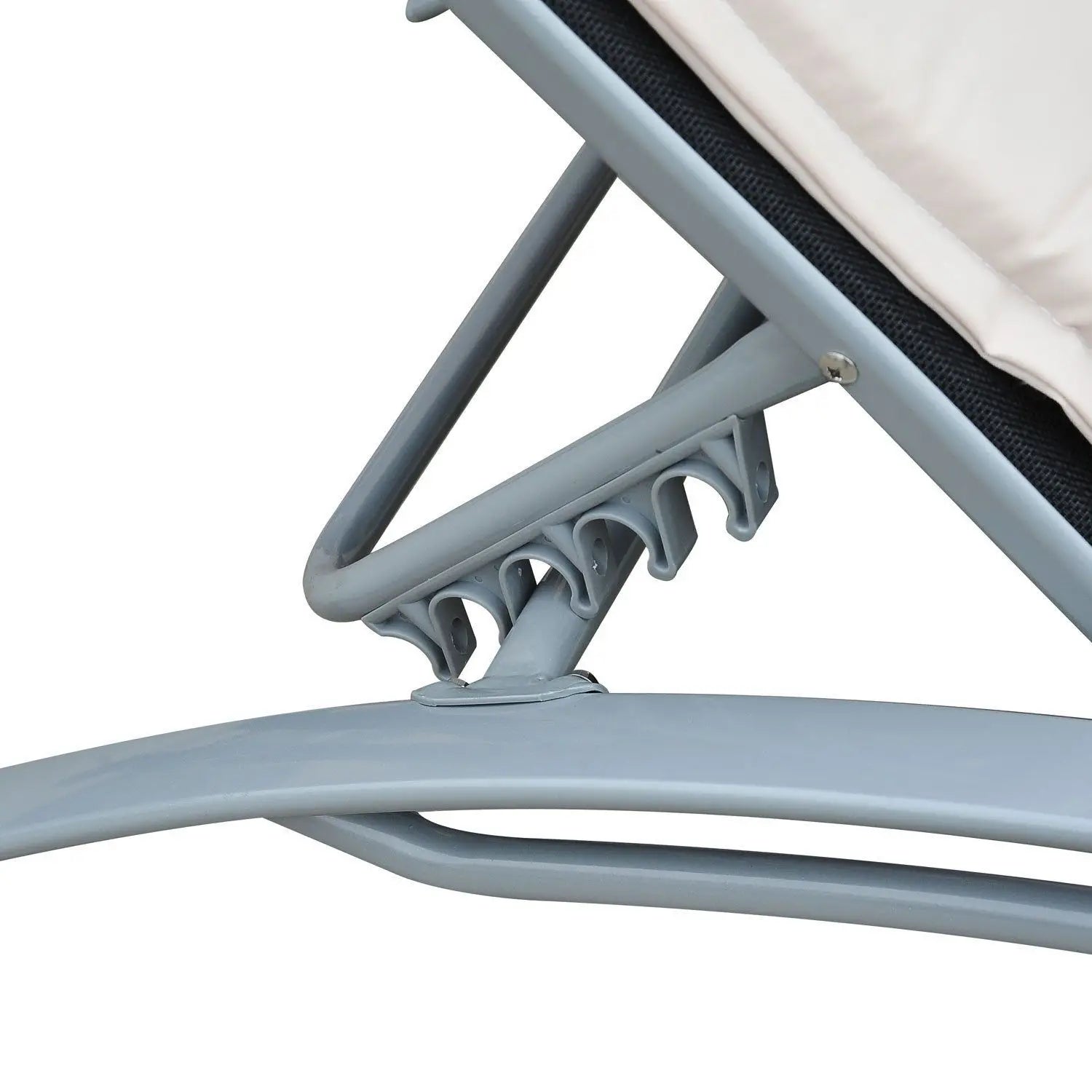 Outsunny Sonnenliege höhenverstellbar Outdoor Aluminium Cremeweiß