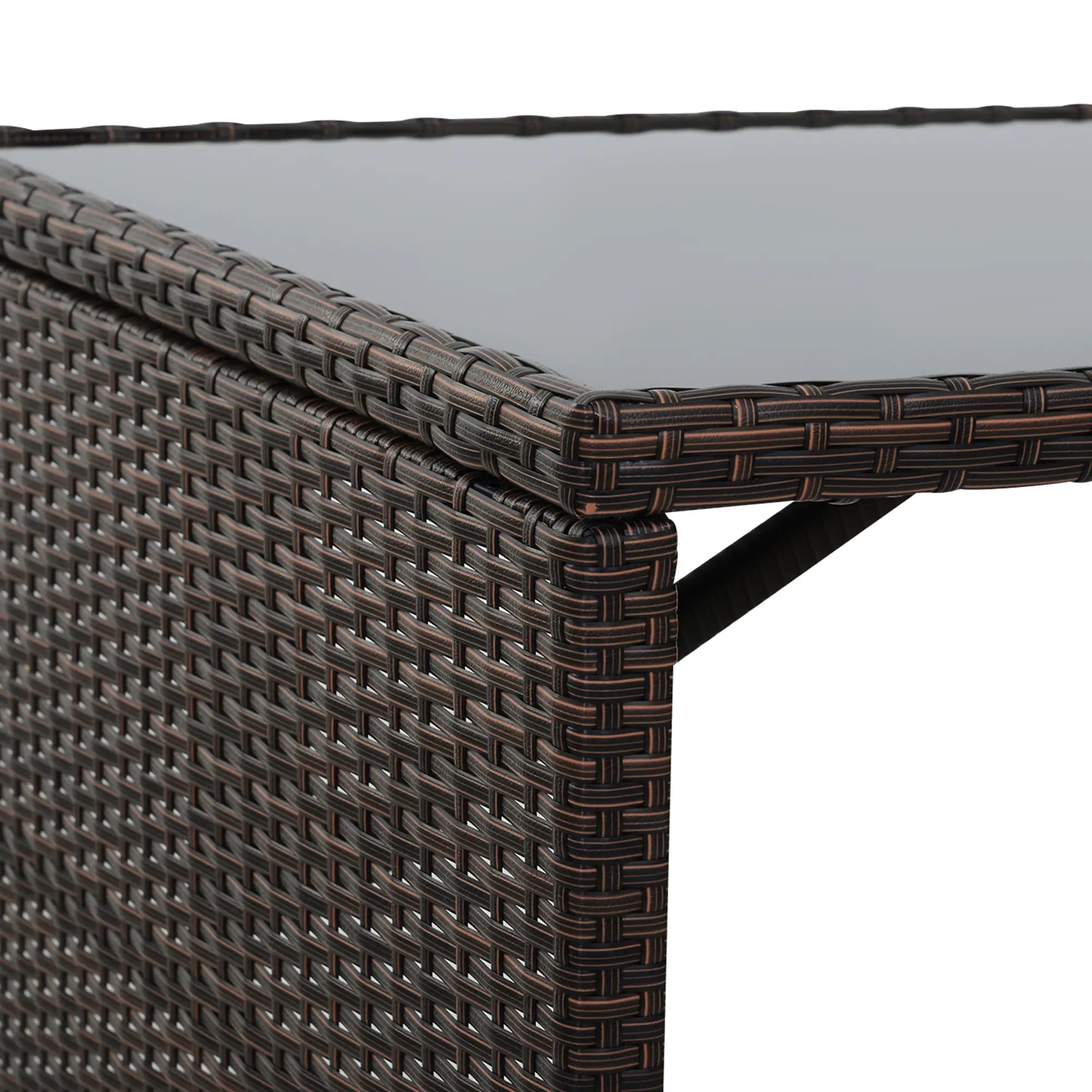 Outsunny 5-teiliges Polyrattan Gartenmöbel-Set, wetterfest Balkonmöbel für 4 Personen Terrassenmöbel mit Tisch 4 Stühle Kissen, Lounge-Set Essgruppe Sitzgruppe für Balkon, Garten, Braun+Khaki