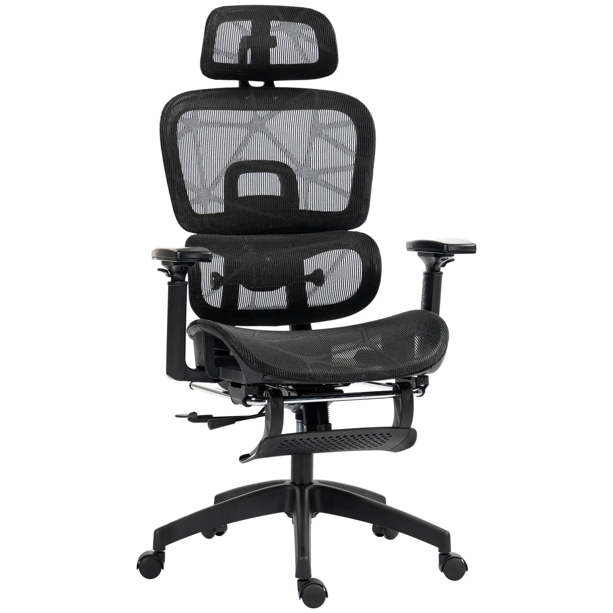 HOMCOM Bürostuhl ergonomisch verstellbar mit Liegefunktion