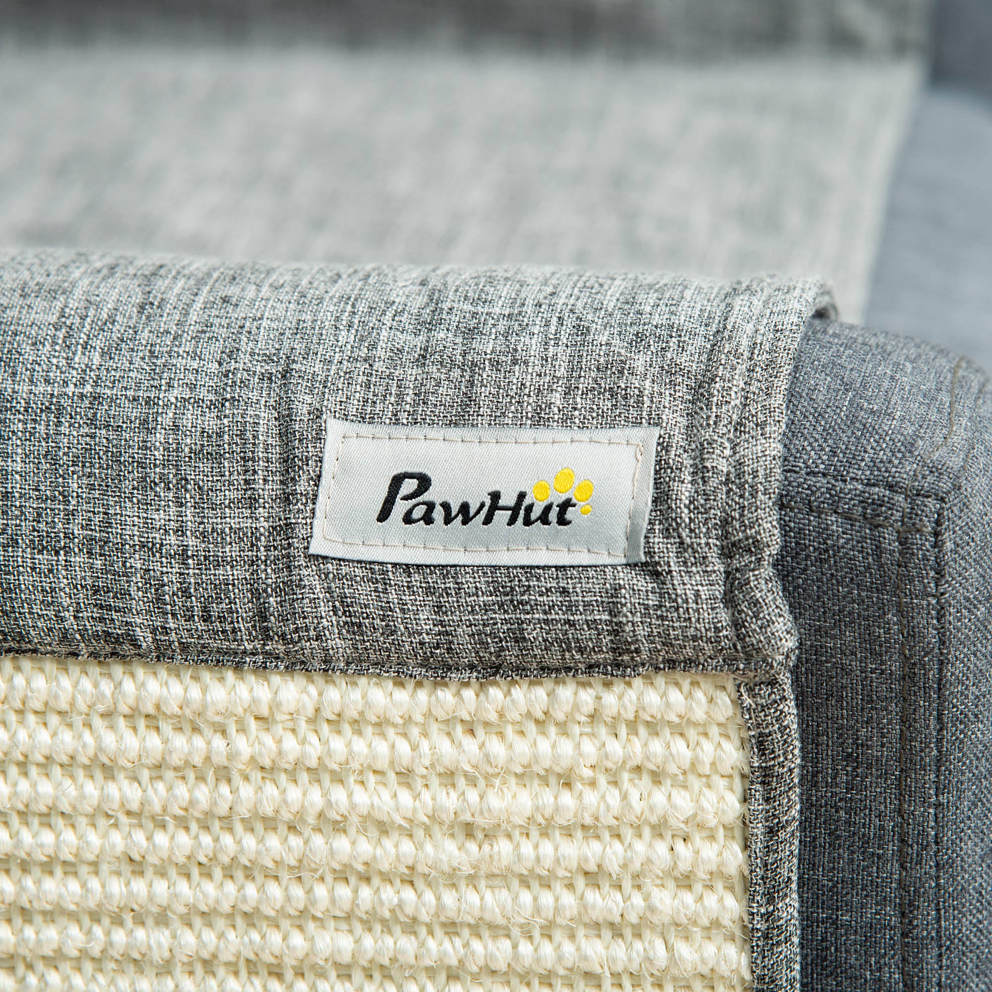 PawHut 2er Kratzmatte Kratzschutz Sofa Sisal Kratzteppich für Katze Sessel Couch Katzenkratzmatte Grau 130 x 45 x 0,3 cm