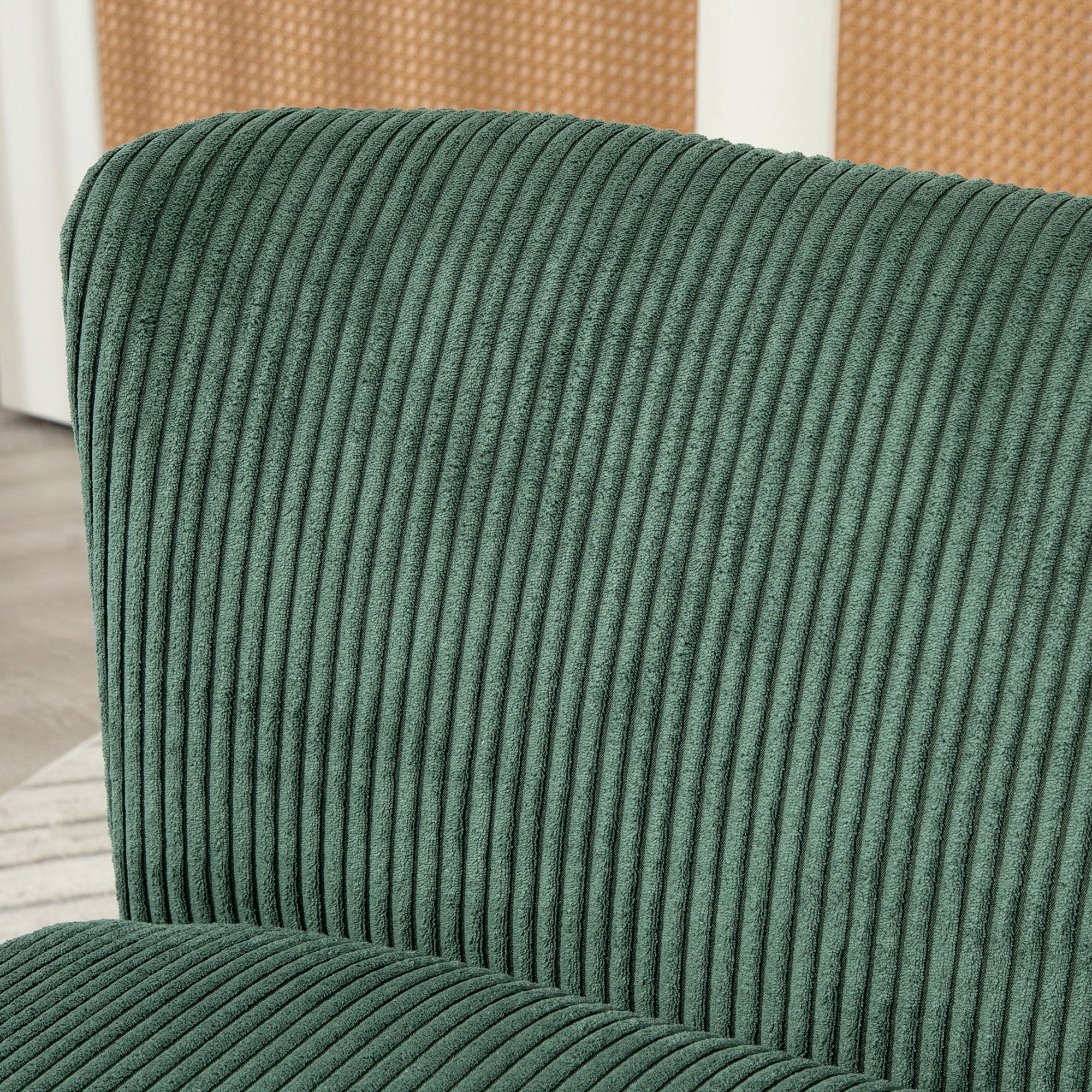 HOMCOM 2-Sitzer Polstersofa, Holz, Samtartiges Polyester, Schaumstoff, 117 x 56,5 x 77 cm, Grün