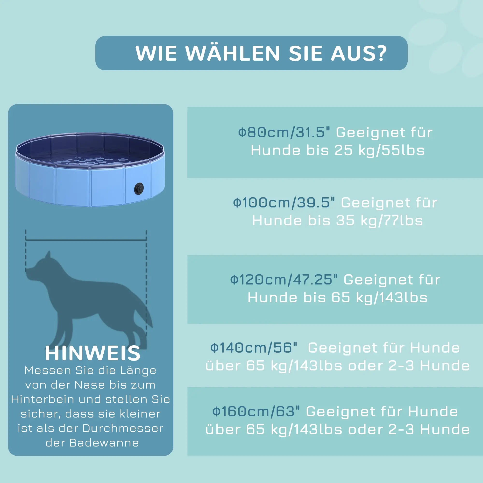 PawHut Hundepool faltbar vielseitig einsetzbar Holz