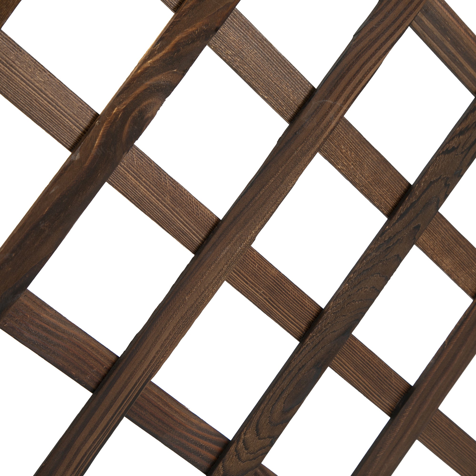 Outsunny Hochbeet Pflanzenkasten mit Rankgitter, Spalier Pflanzkübel, Blumenkasten Holz, 72,5x31,5x149,5cm für Garten Balkon Terasse, Blumenkübel für Kletterpflanzen, Blumen, Braun