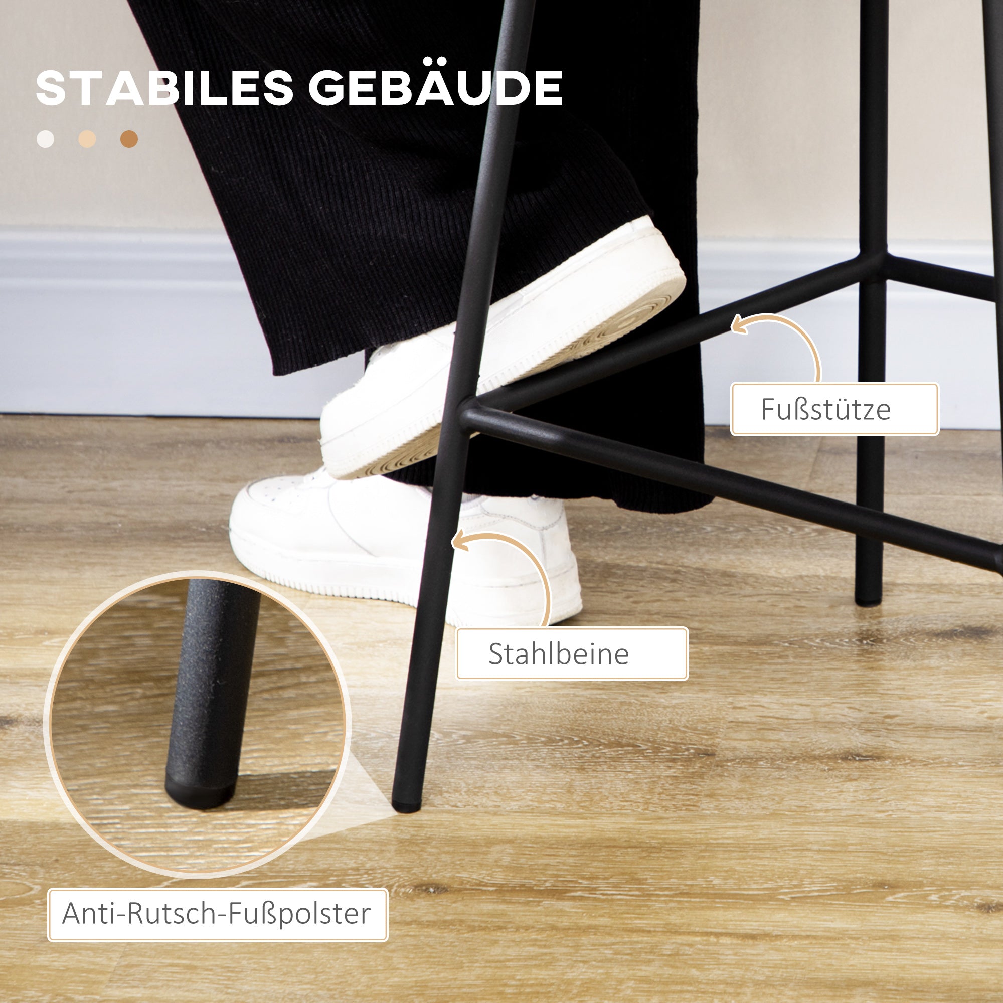 HOMCOM 2er Set Barhocker mit Lehne Barstühle im Boho-Design, PE-Rattan, inkl. Fußtstütze, 42,5 cm x 52 cm x 102 cm, Gelb + Schwarz