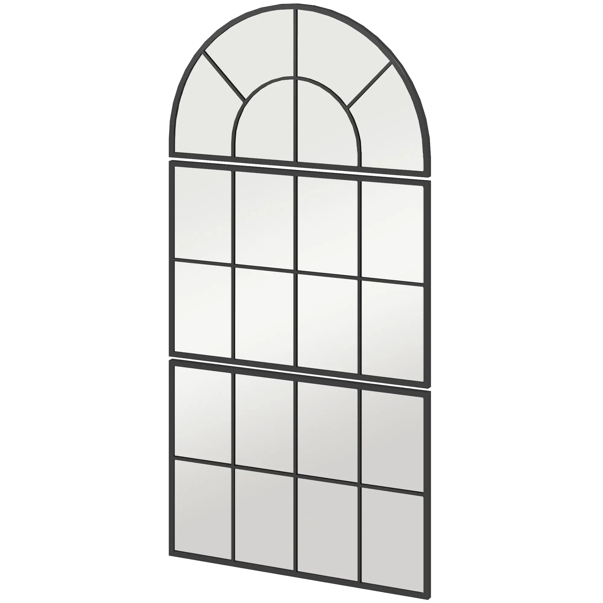 HOMCOM Wandspiegel 3-teilig Fensterdesign klare Reflexion