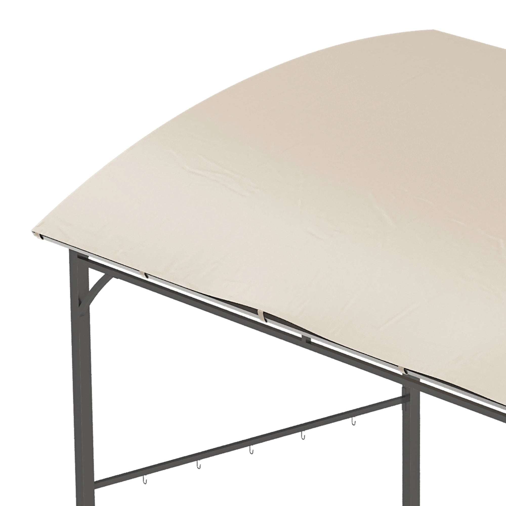 Outsunny Grillpavillon Gartenpavillon feuerfestes Dach Haken Outdoor