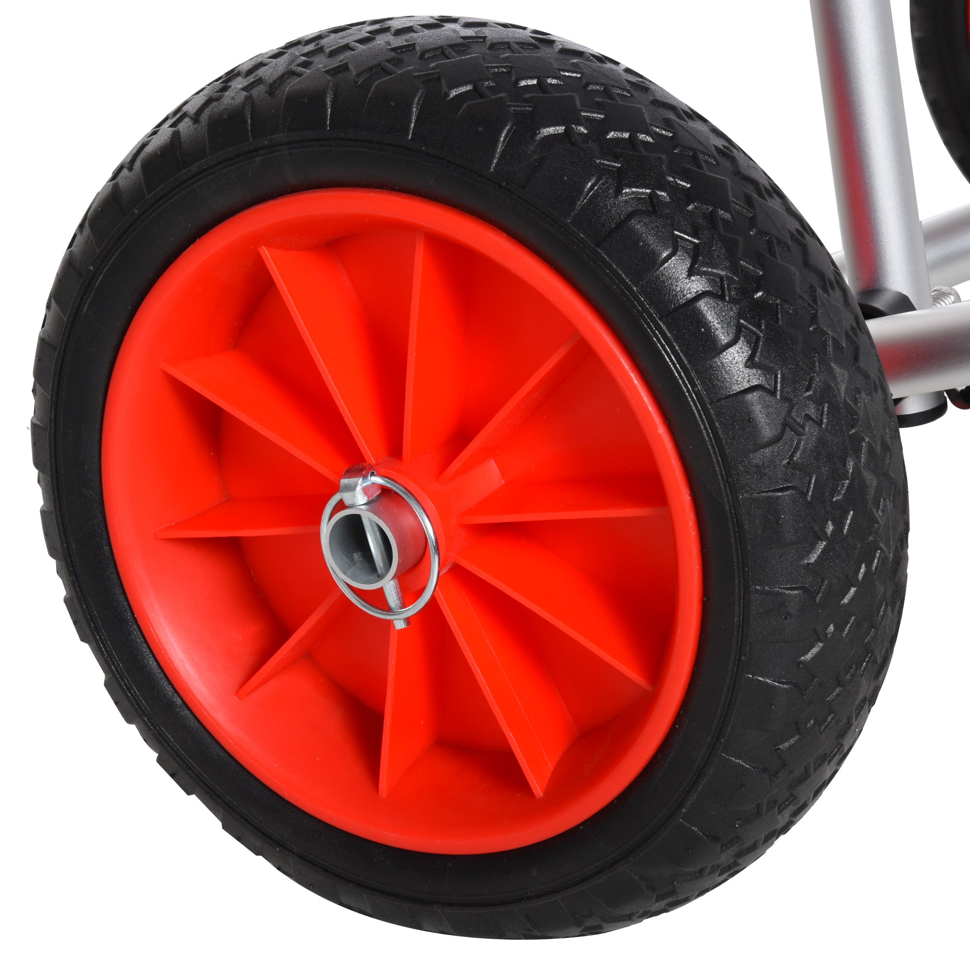HOMCOM Alu Kanuwagen Kajakwagen Surfwagen klappbar mit Gurt Kunstleder-Räder Silber bis 75 kg 68 x 44,5 x 40 cm