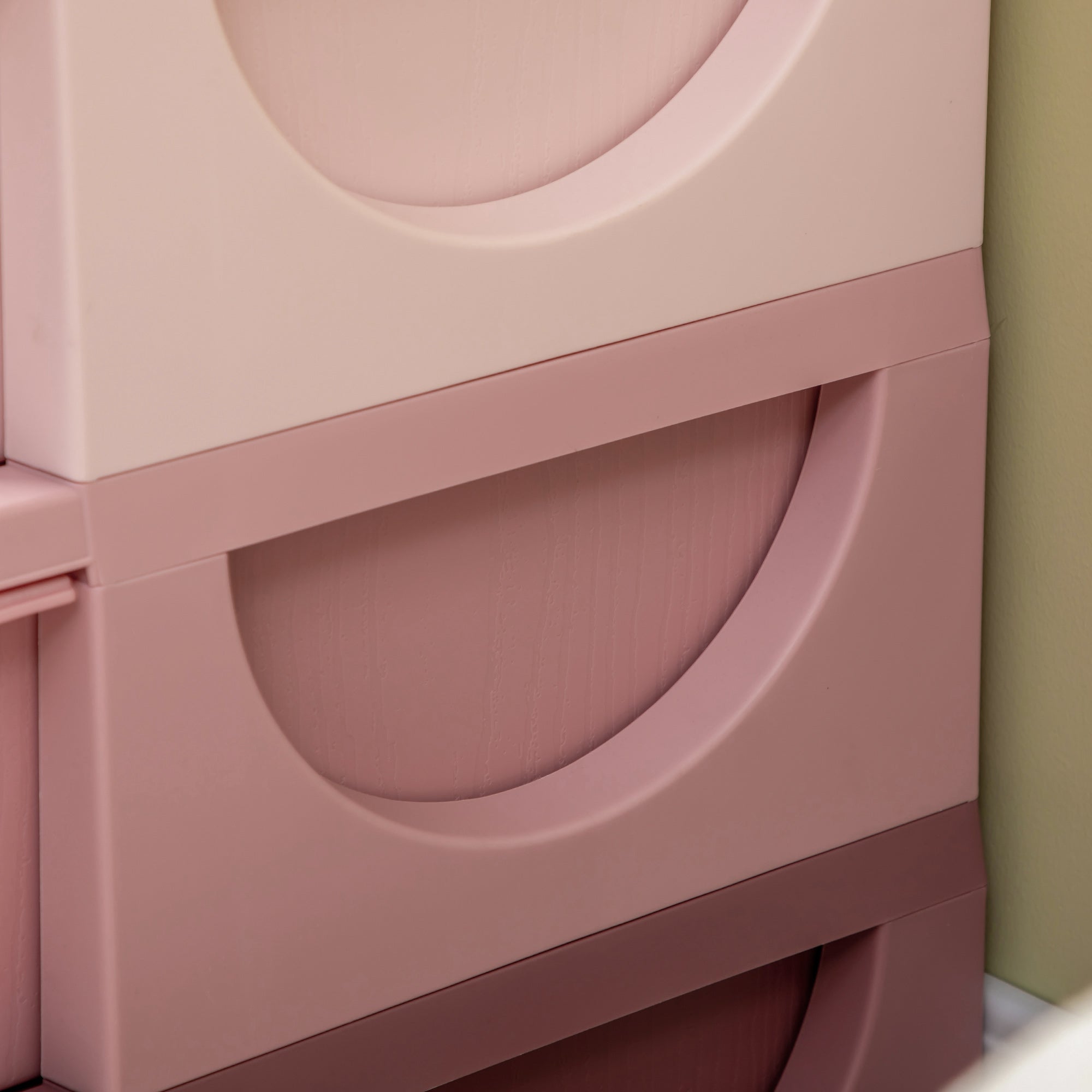 HOMCOM Aufbewahrungsbox für Kinder, Kinder-Aufbewahrungsbox, 3 Schubladen, Rosa