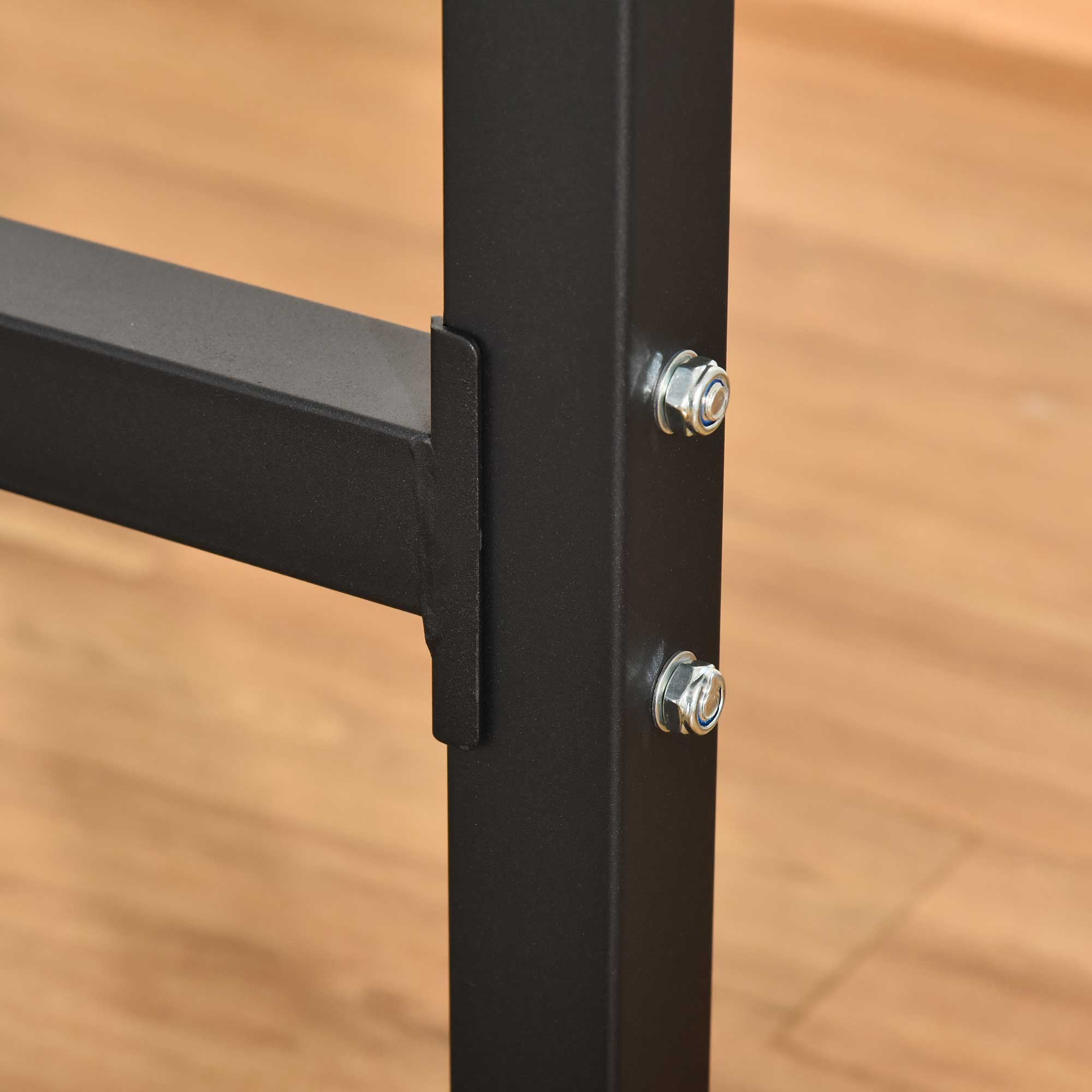 HOMCOM Dipstation Dipständer Dip Dipper Stangen Ständer Bauchtrainer Rückentrainer Stahl bis 120 kg belastbar Fitnessgerät für Zuhause Krafttraining Schwarz