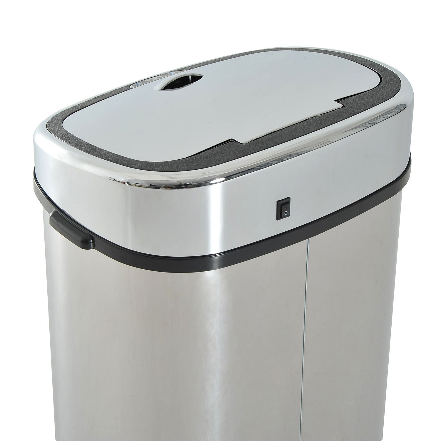 HOMCOM Sensor Mülleimer 68L Automatik Mülleimer mit Bewegungssensor, Wasserdichter Abfalleimer für Büro, Schlafzimmer, Küchen Edelstahl Silber