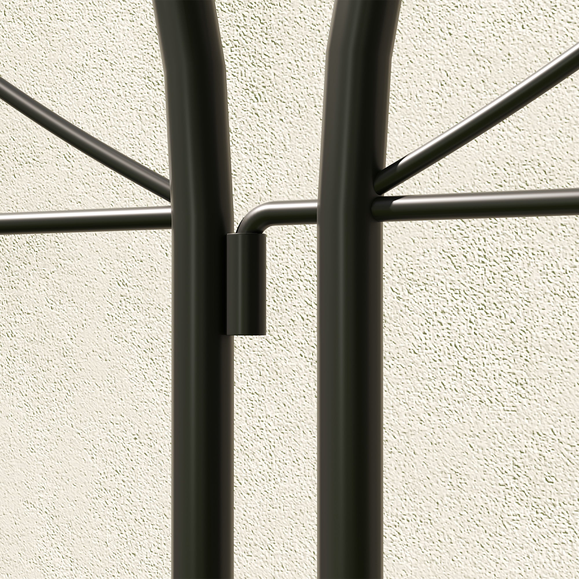 Outsunny Rankgitter Metall 2er Set zum Stecken rostfrei Rankhilfe für Kletterpflanzen 50x150 cm Schwarz