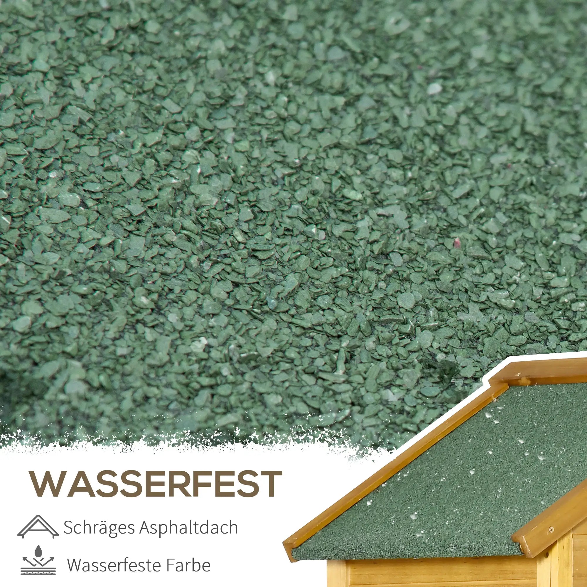 Wetterfestes Gerätehaus aus Holz mit Regalen & Türen