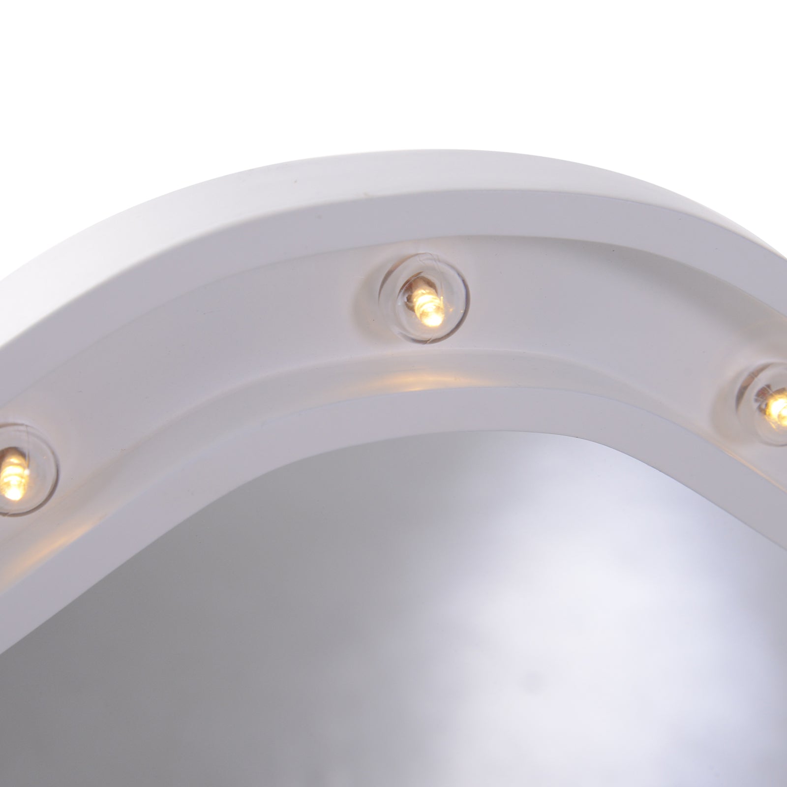 HOMCOM Kosmetikspiegel Schminkspiegel 16 x LED-Beleuchtung freistehend 180° ausklappbar Batteriebetrieben Weiß 3 Spiegel 73 x 53,5 x 4,5 cm