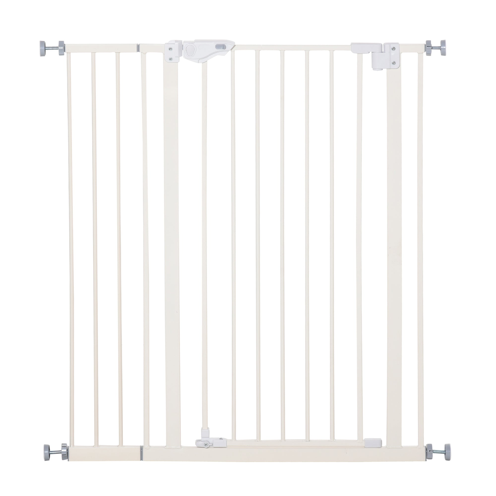 PawHut Absperrgitter für Hunde, extra hoch, Schließautomatik, Metallrahmen, 97,5 x 104,1 cm, Weiß
