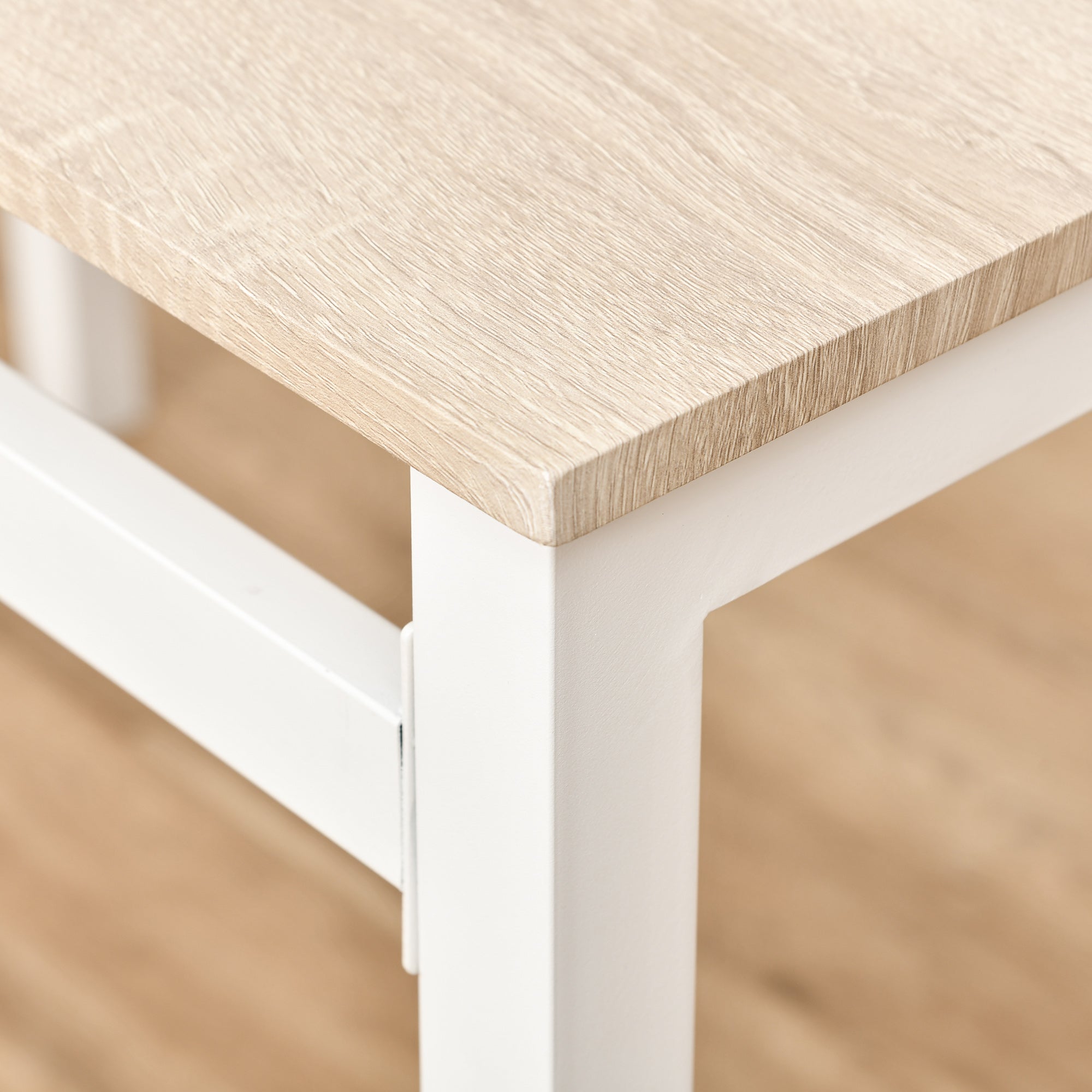 HOMCOM 5-teilige Essgruppe Esstisch mit 4 Stühlen Platzsparend Küchentisch-Set Sitzgruppe für Esszimmer, Küche, Grau+Weiß