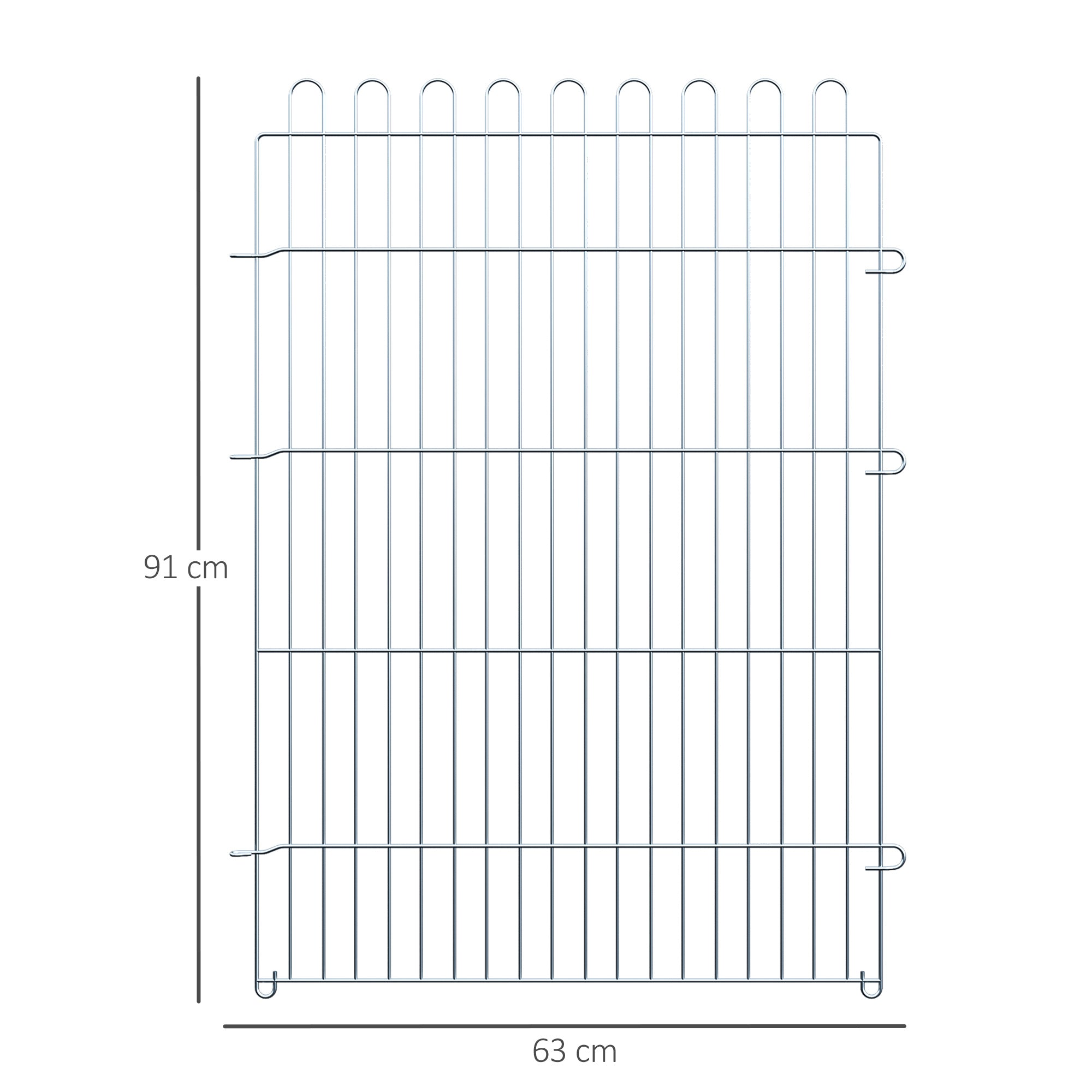 PawHut Freilaufgehege Welpenauslauf Welpenzaun Laufstall Welpengitter für Tiere 8-teilig B63 x H91 cm