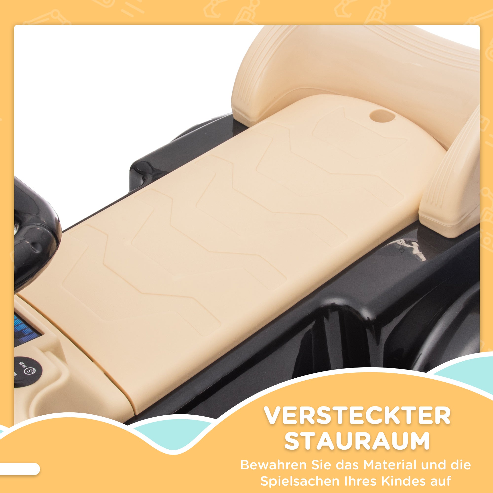 AIYAPLAY Rutscher Kinderauto Mercedes Benz Design 300 S Design, Schwarz