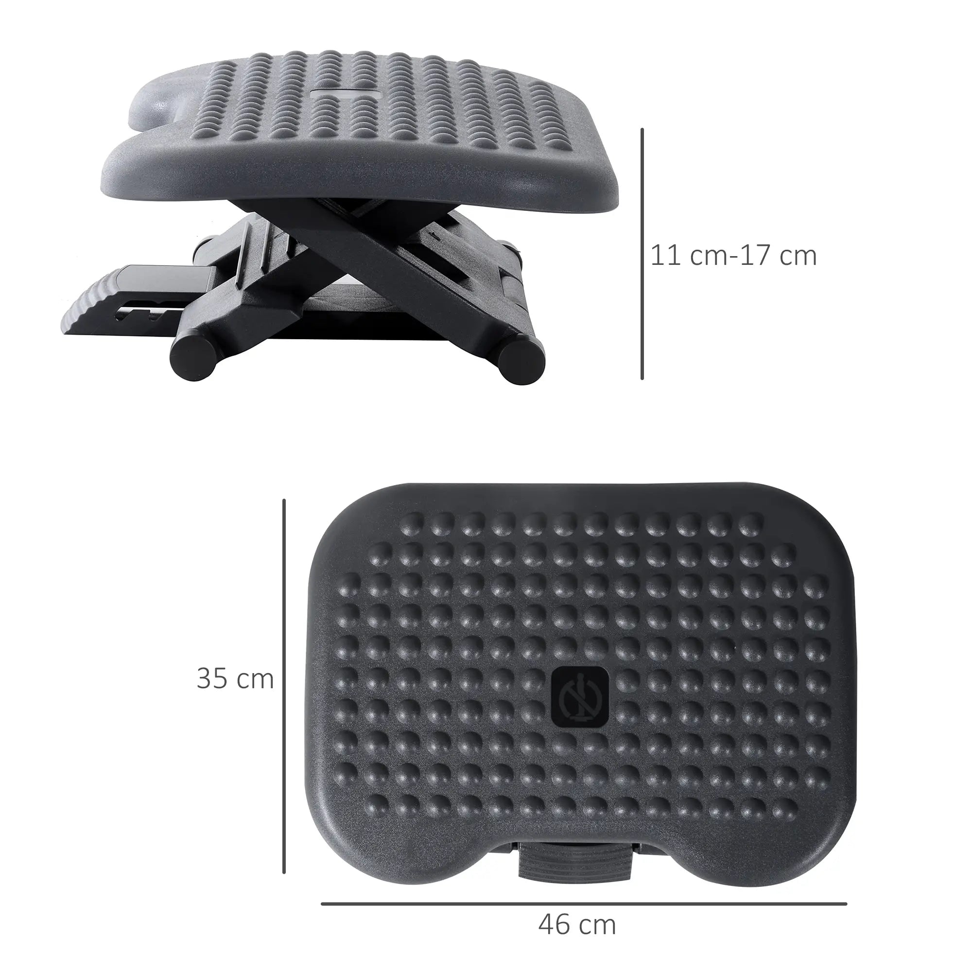 HOMCOM Footrest – Height-adjustable relax footrest for office