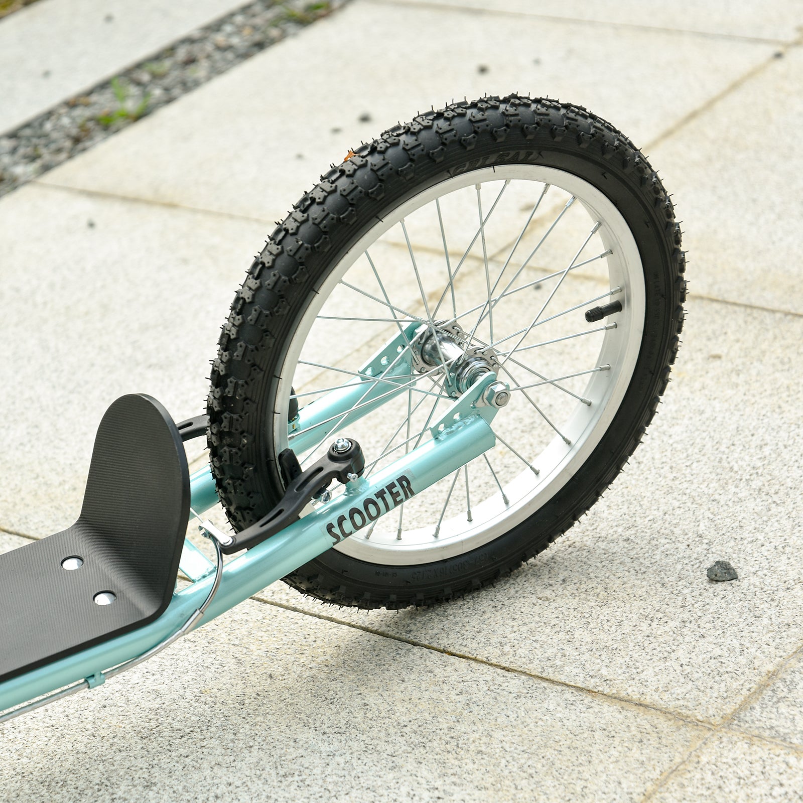 HOMCOM Kinderscooter mit Bremse höhenverstellbar Leichtbau Hellblau