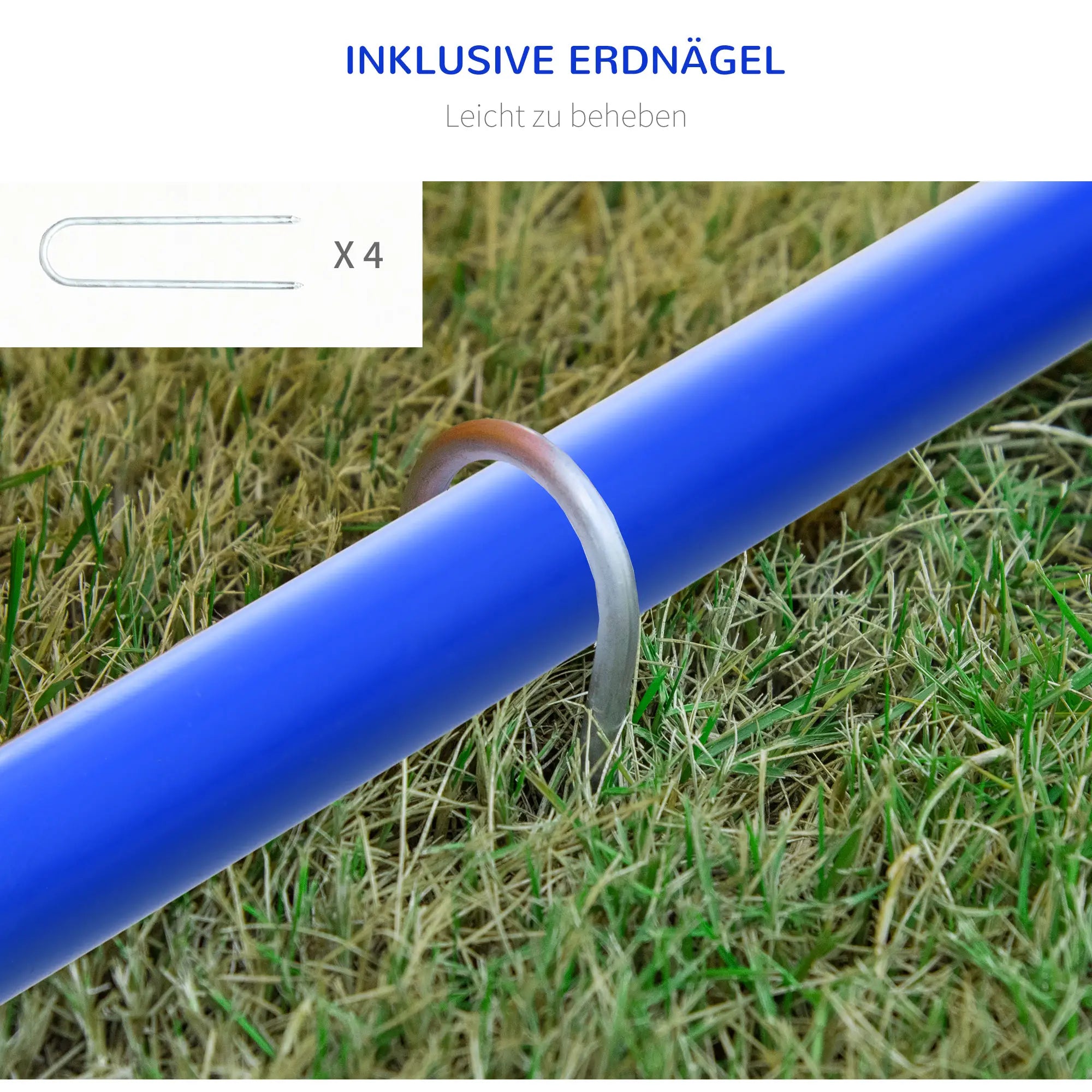 PawHut Agility-Set für Hunde, Hundetraining, 4 Bögen, für Einsteiger, mit Tragetasche, blau+orange, 88 x 64 x 95cm