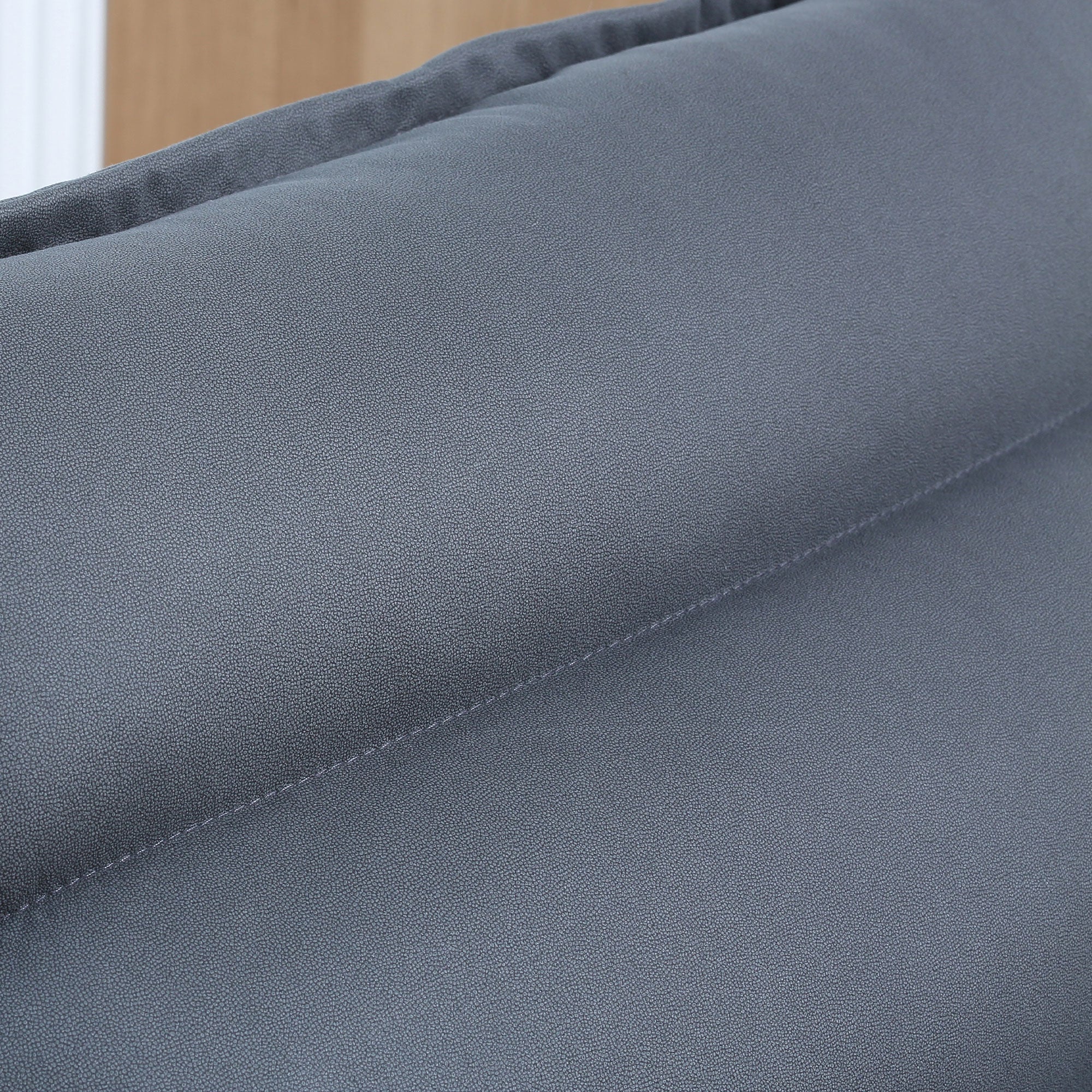 HOMCOM Sessel, drehbarer Sitz, neigbare Rücklehne, weiche Polsterung, atmungsaktiver Bezug, Dunkelgrau, 62 x 70 x 95cm