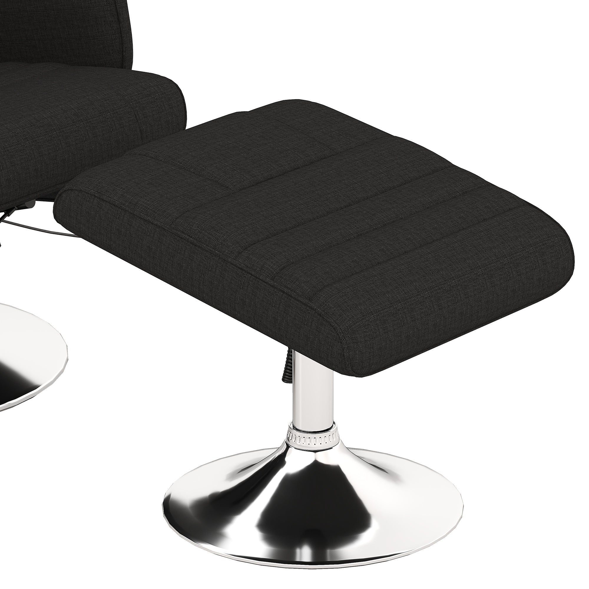 HOMCOM Massagesessel mit Hocker, neigbare Lehne, 78 x 95 x 88 cm, Schwarz