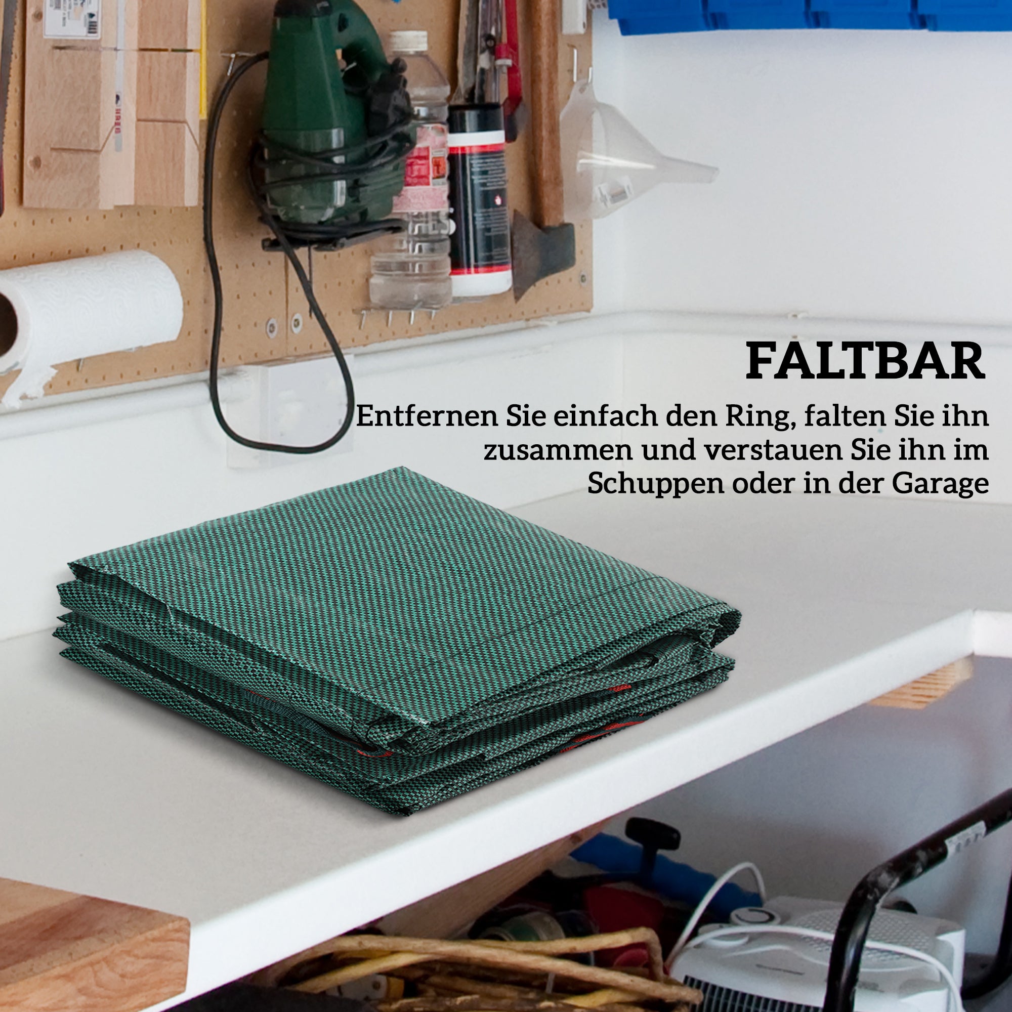 Outsunny Gartensack 3x120L wasserdicht Gartenabfallsack mit Griffe, stabil Laubsack UV Schutz Grün
