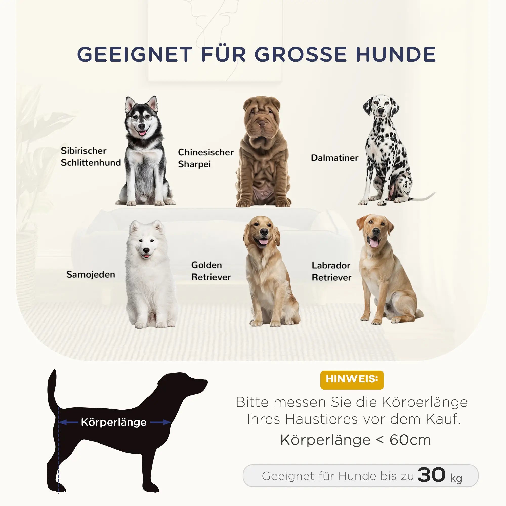 PawHut Hundesofa, Haustiersofa, Haustierbett, abnehmbares u. waschbares Polster, Natur+ Dunkelblau