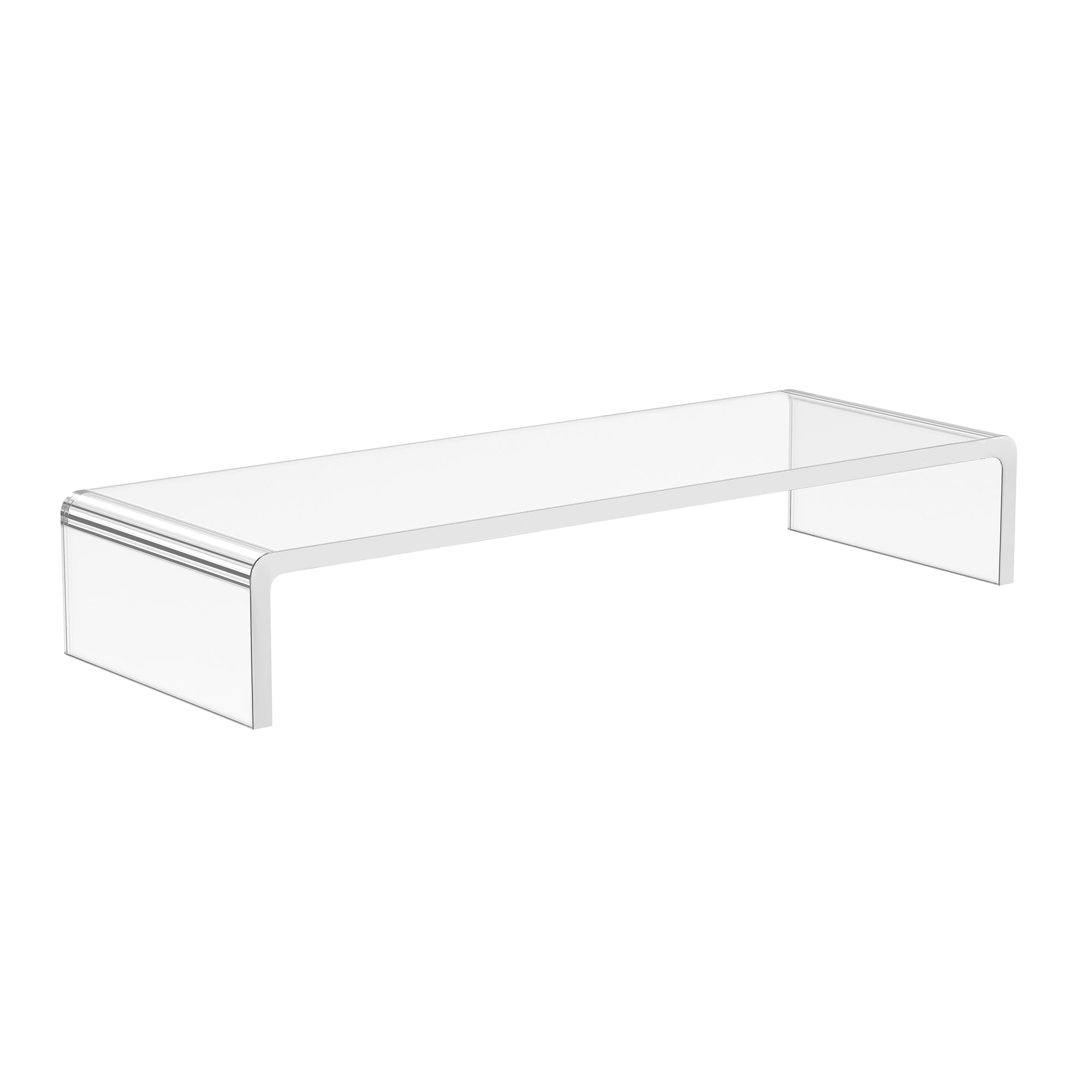 HOMCOM Monitorständer Bildschirmständer ergonomisch mit Tastaturablage Acryl
