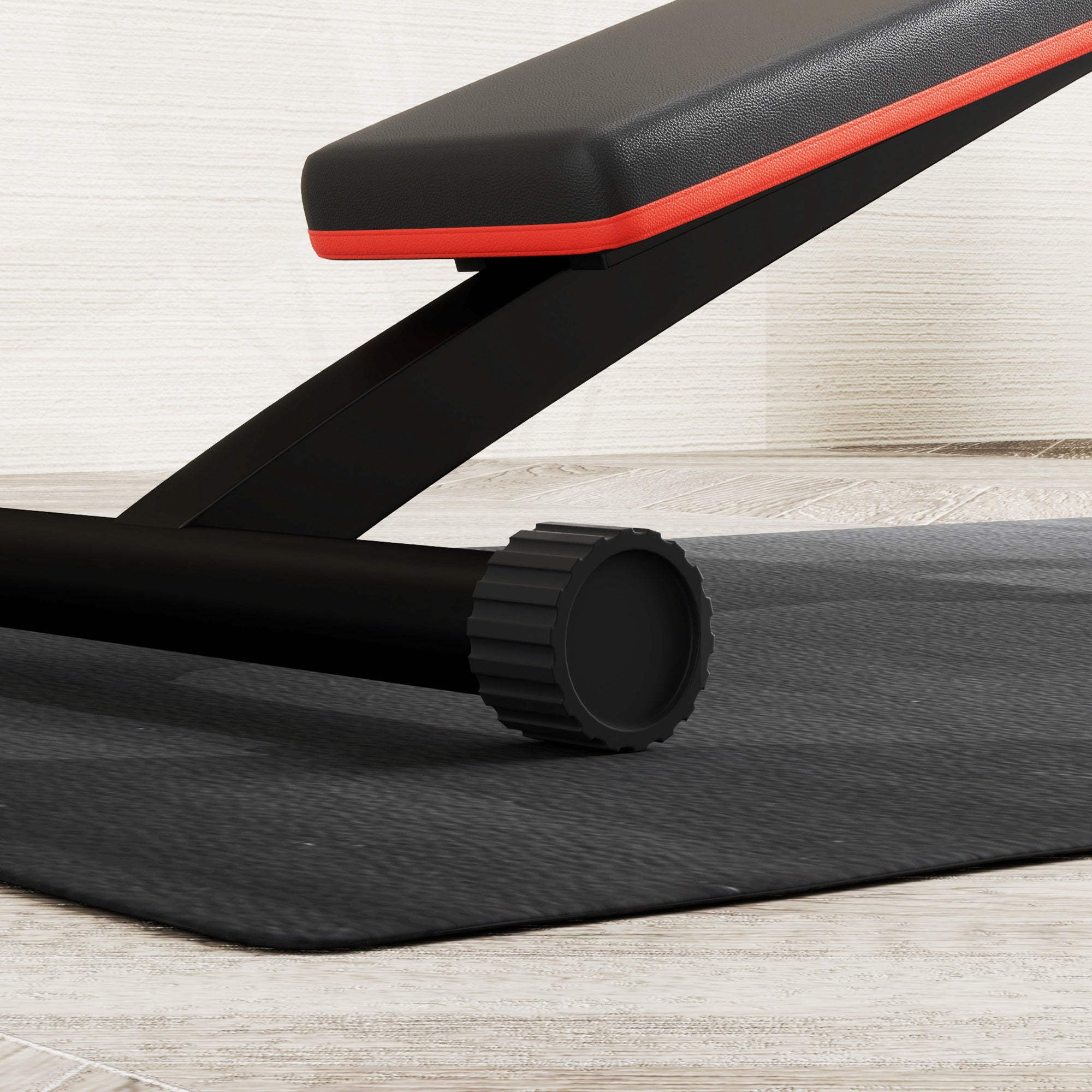 HOMCOM Bodenschutzmatte für Fitnessgeräte rutschfest Fitnessmatte 4 mm Dicke Unterlegmatte 200x100 cm Schwarz