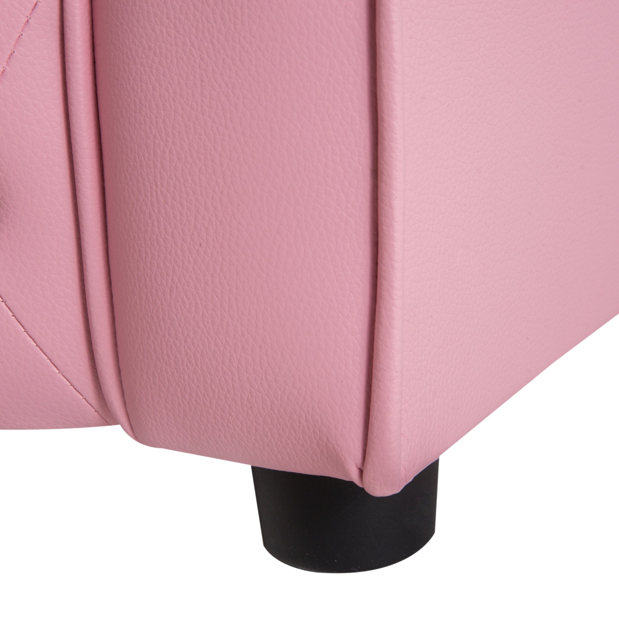 HOMCOM Kindersofa Kindersessel Prinzessin Minisofa Kinderzimmer Sofa herzförmig Rosa L59 x B41,5 x H49 cm