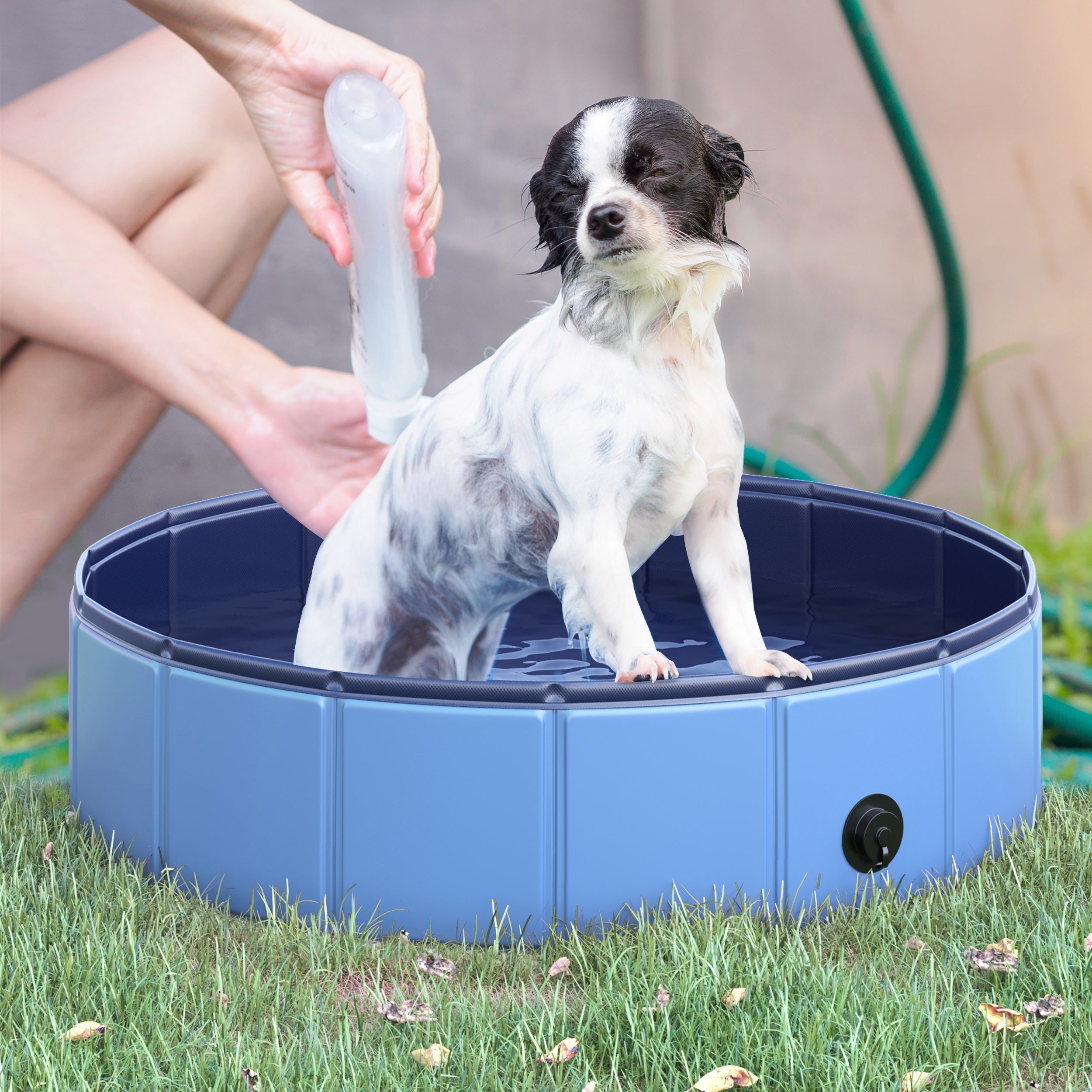 PawHut Hundepool faltbar vielseitig einsetzbar Holz