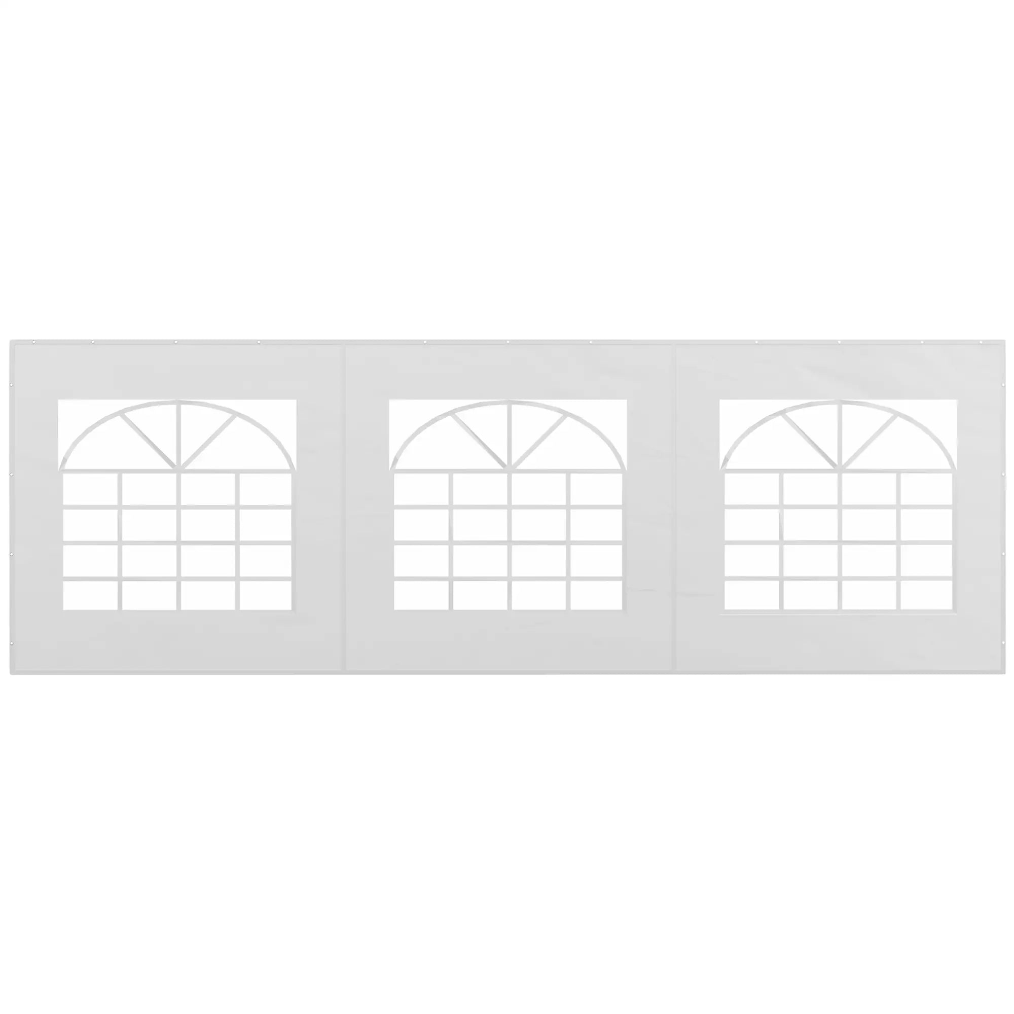 Pavillon Seitenteil 6x2?m mit Fenster, Weiß, UV-beständig