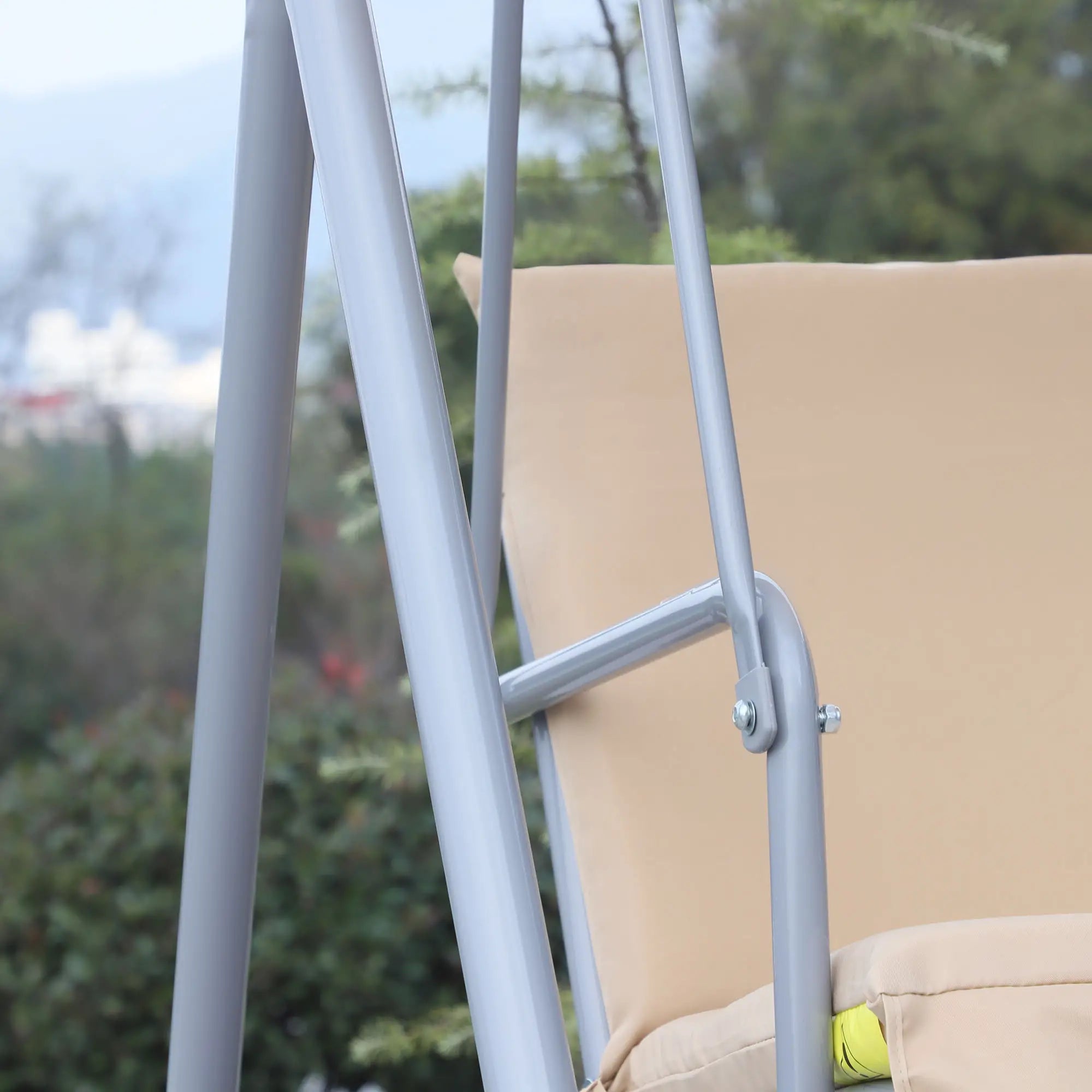 Outsunny Hollywoodschaukel 2-Sitzer mit Sonnendach Becherhalter