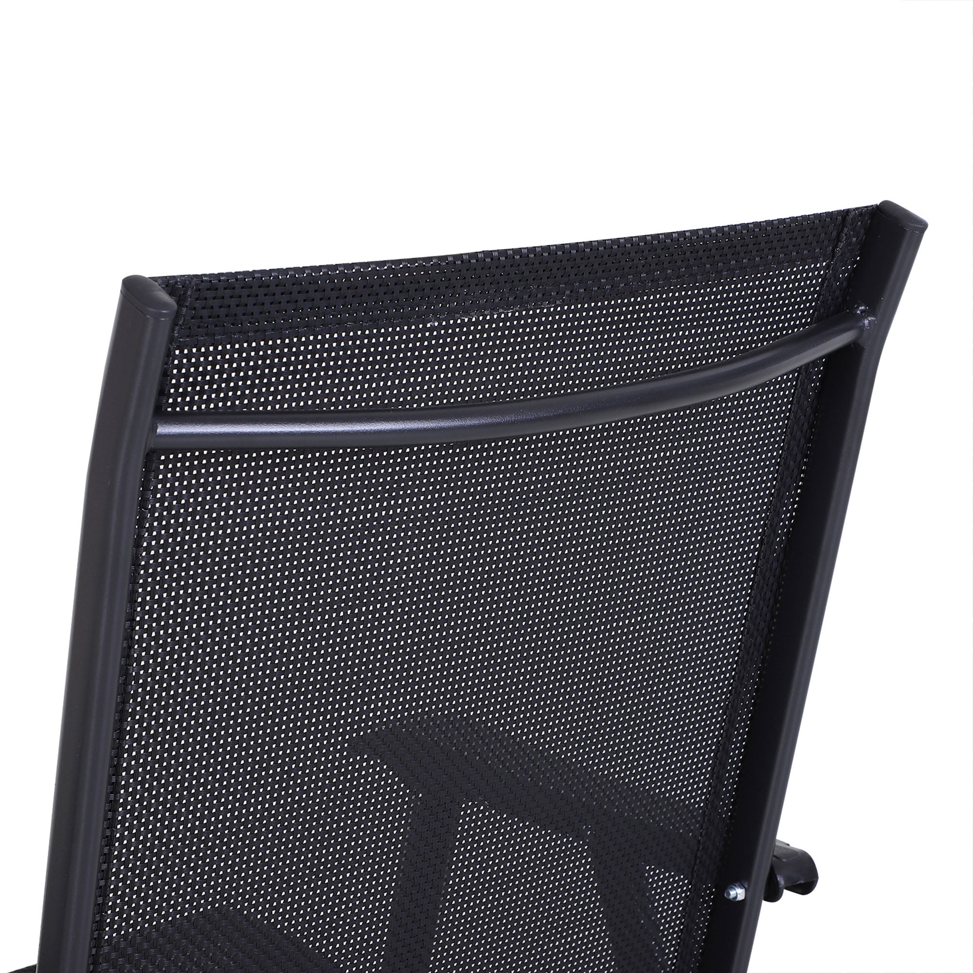 Outsunny Klappstuhl mit Armlehne 2er Set Campingstuhl Angelstuhl Metall Schwarz 58 x 64 x 94 cm