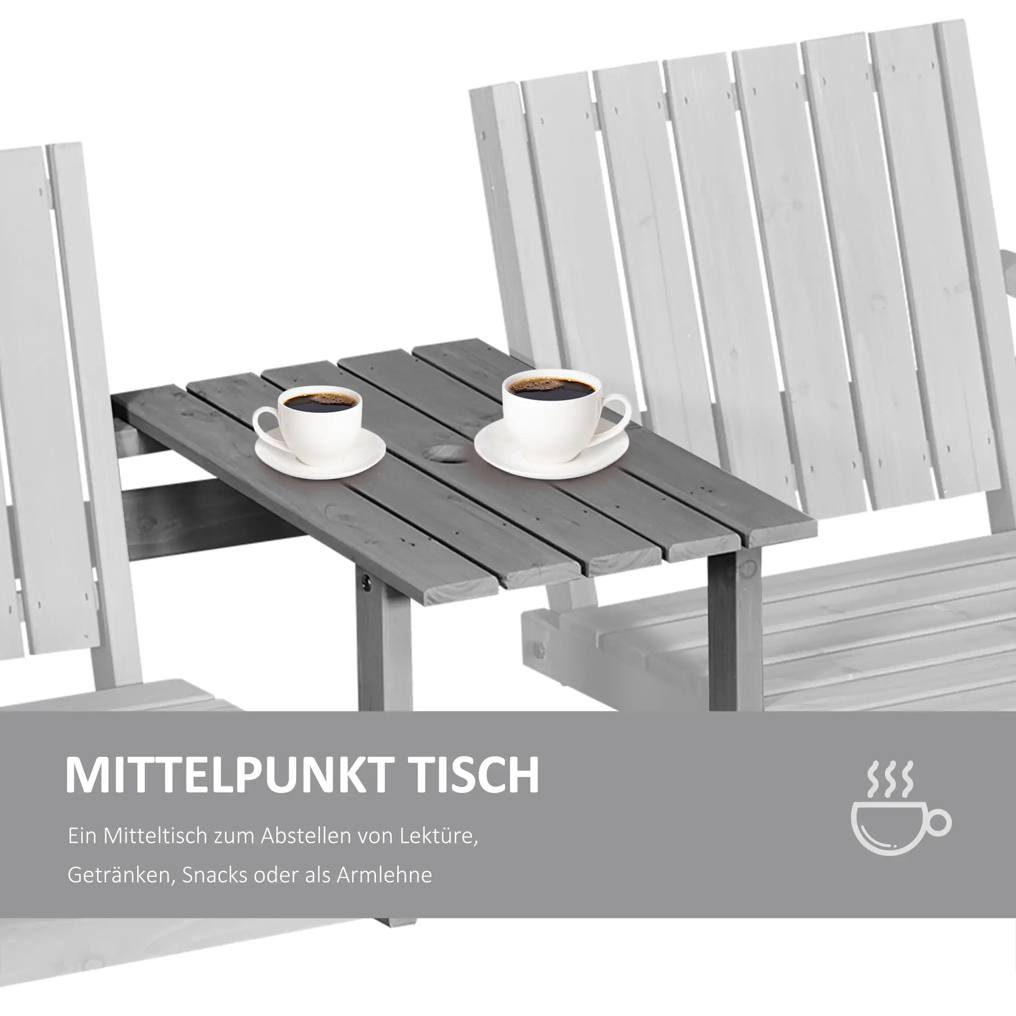 Banc de jardin Outsunny avec table et sièges
