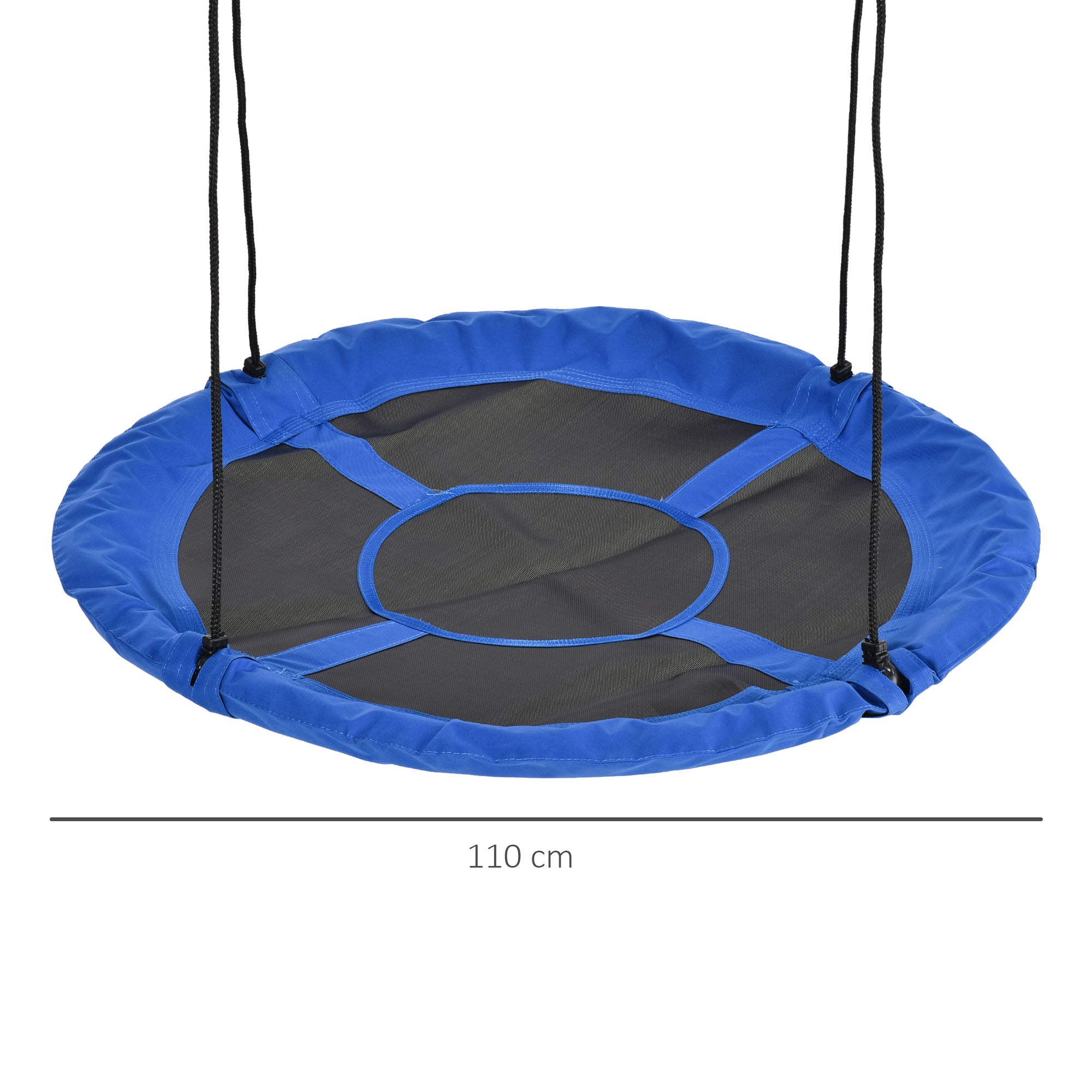 Outsunny Nestschaukel, wetterfest, bis 100 kg, längenverstellbare Seile, Φ110 cm, Blau