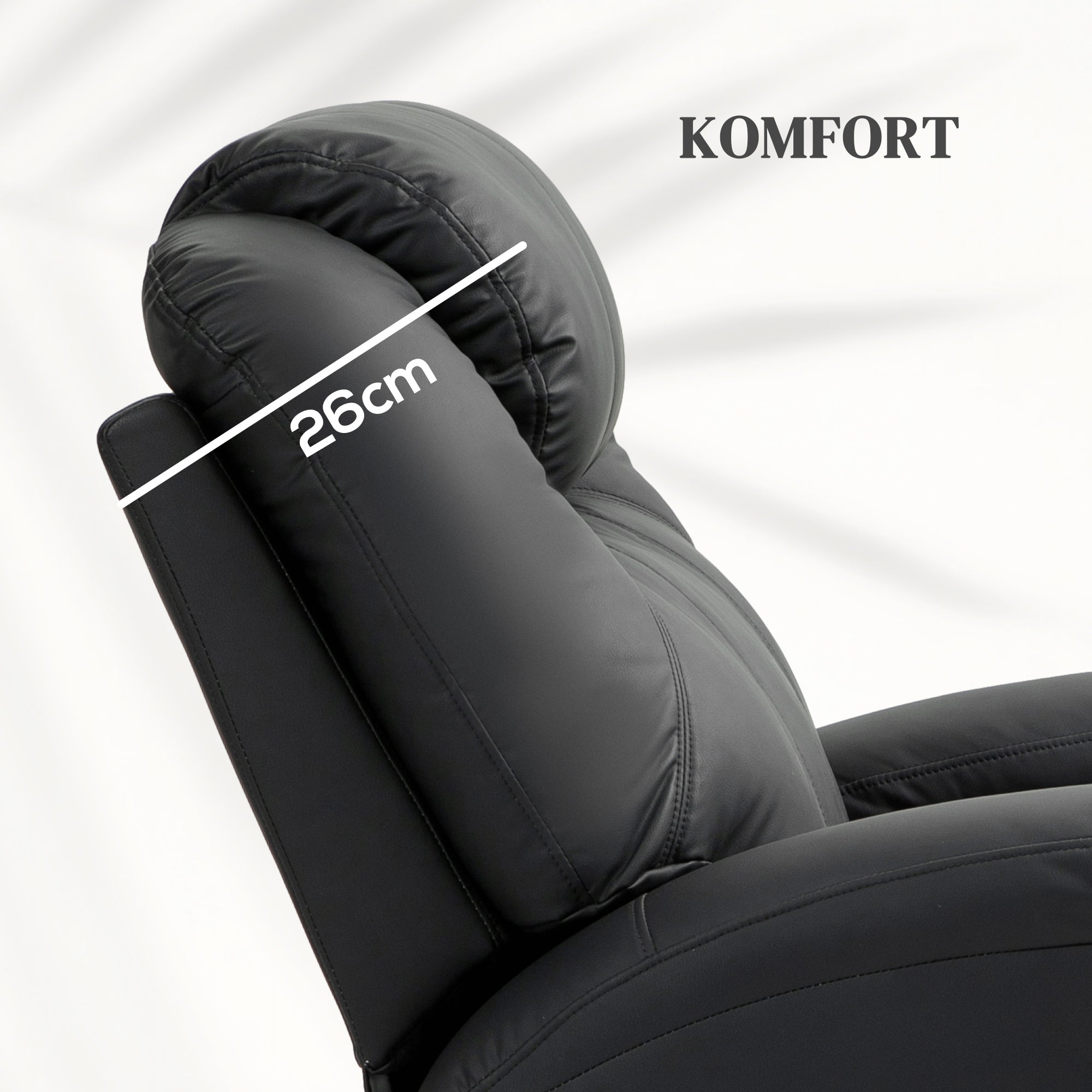 HOMCOM Relaxsessel mit Massagefunktion, neigbare Lehne, drehbar, bis 150 kg, Kunstleder, Schwarz