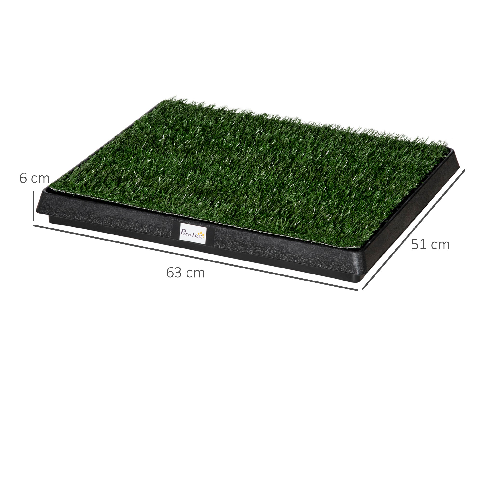 PawHut Hundetoilette mit Gras 63 x 51 cm Hundeklo Trainingsunterlage mit herausnehmbarer Schublade, Welpentoilette für Kleine Hunde Grosse Hunde ältere