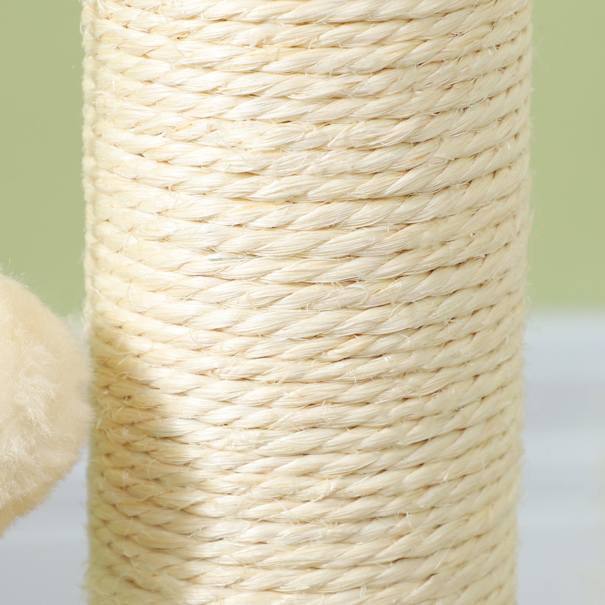 PawHut Katzen-Kratzbaum, 49 cm, Sisal-Kratzpfosten, Kugelbahn, Spielball, Spielfeder, 4-in-1-Design, Eiche, Weiß