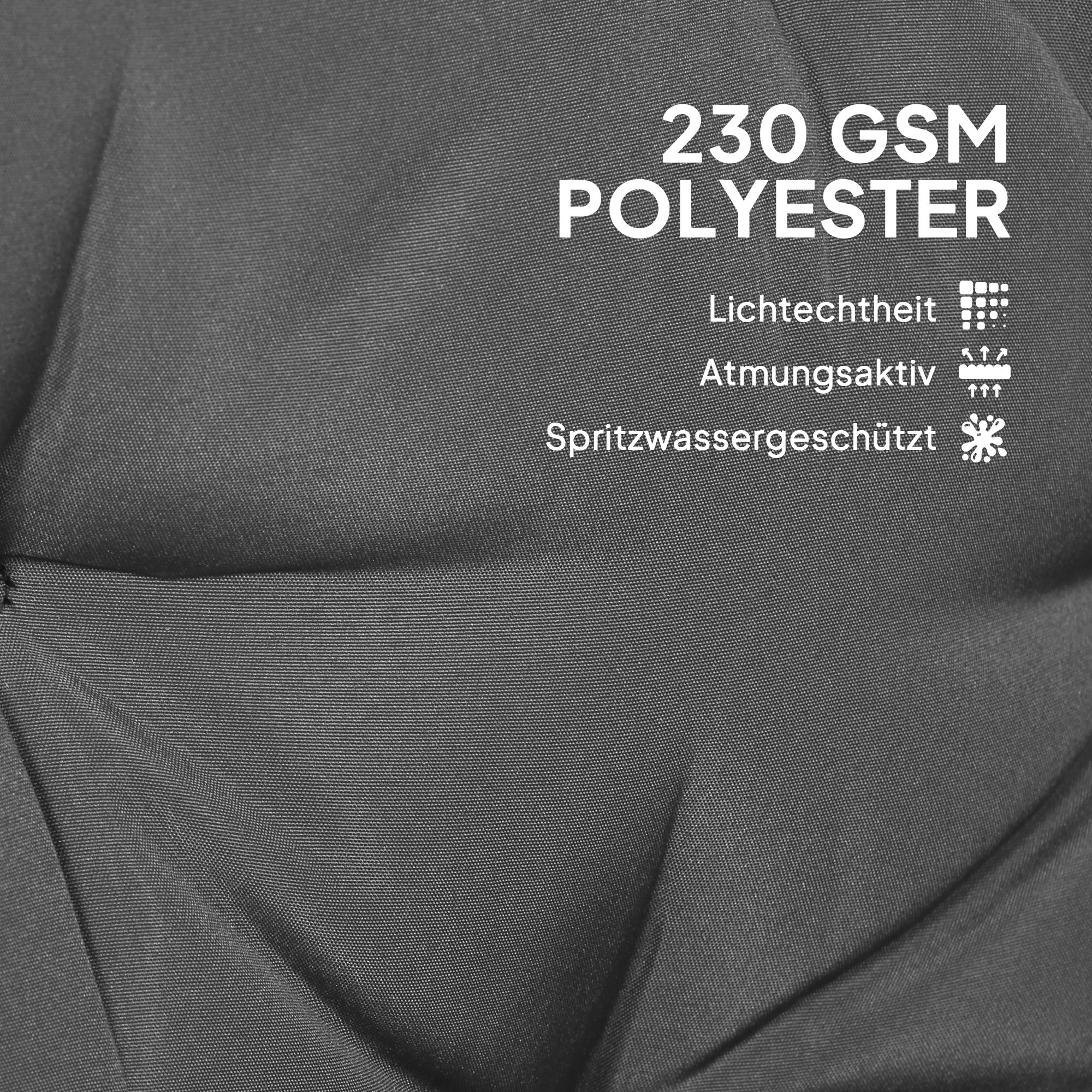Outsunny Outdoor-Kissen-Set für Bank oder Hollywoodschaukel, zweifarbig, Polyester, Schaumstoff, 180 x 110 x 8 cm, Dunkelgrau