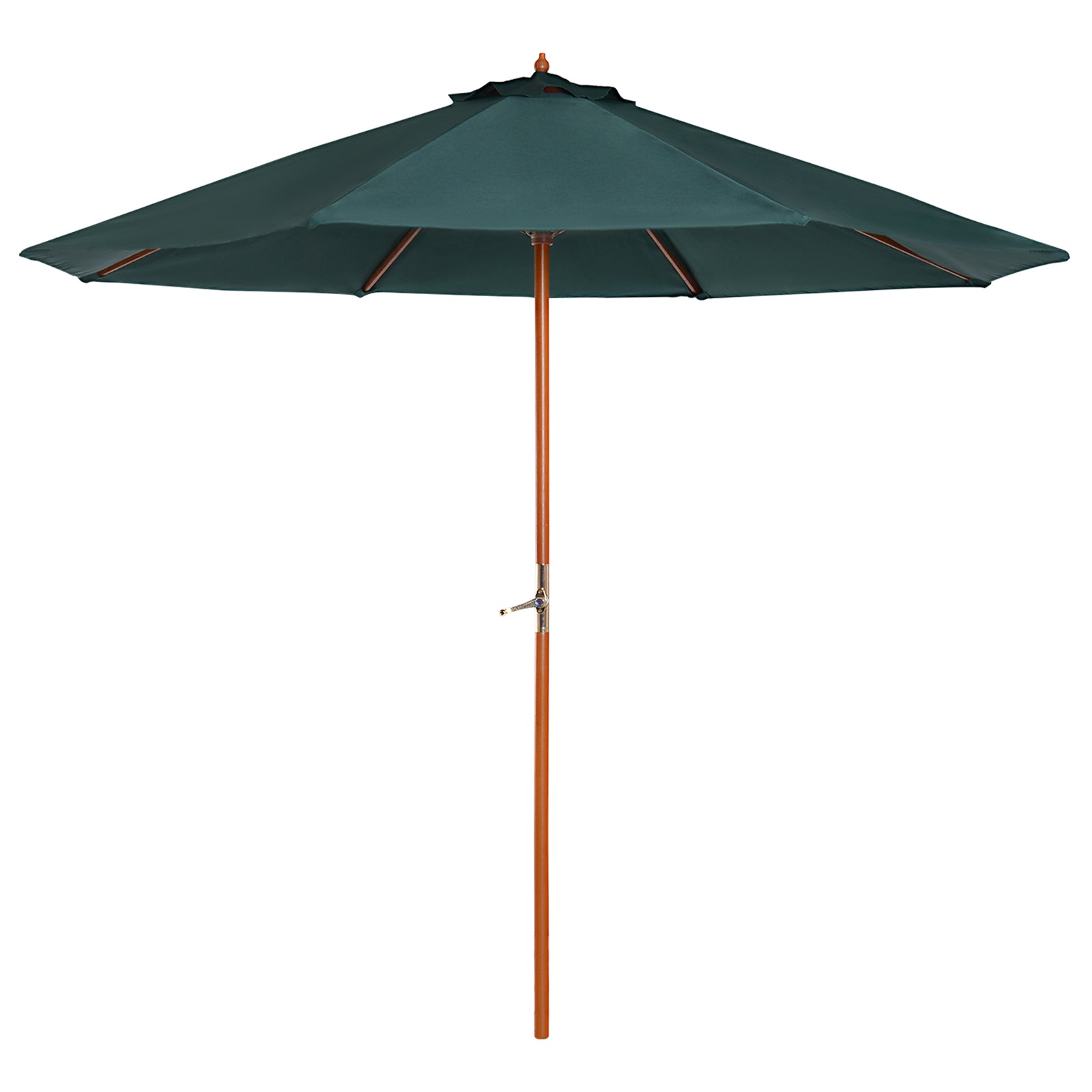 Outsunny Sonnenschirm Garten UV-beständig Handkurbel Pappelholz
