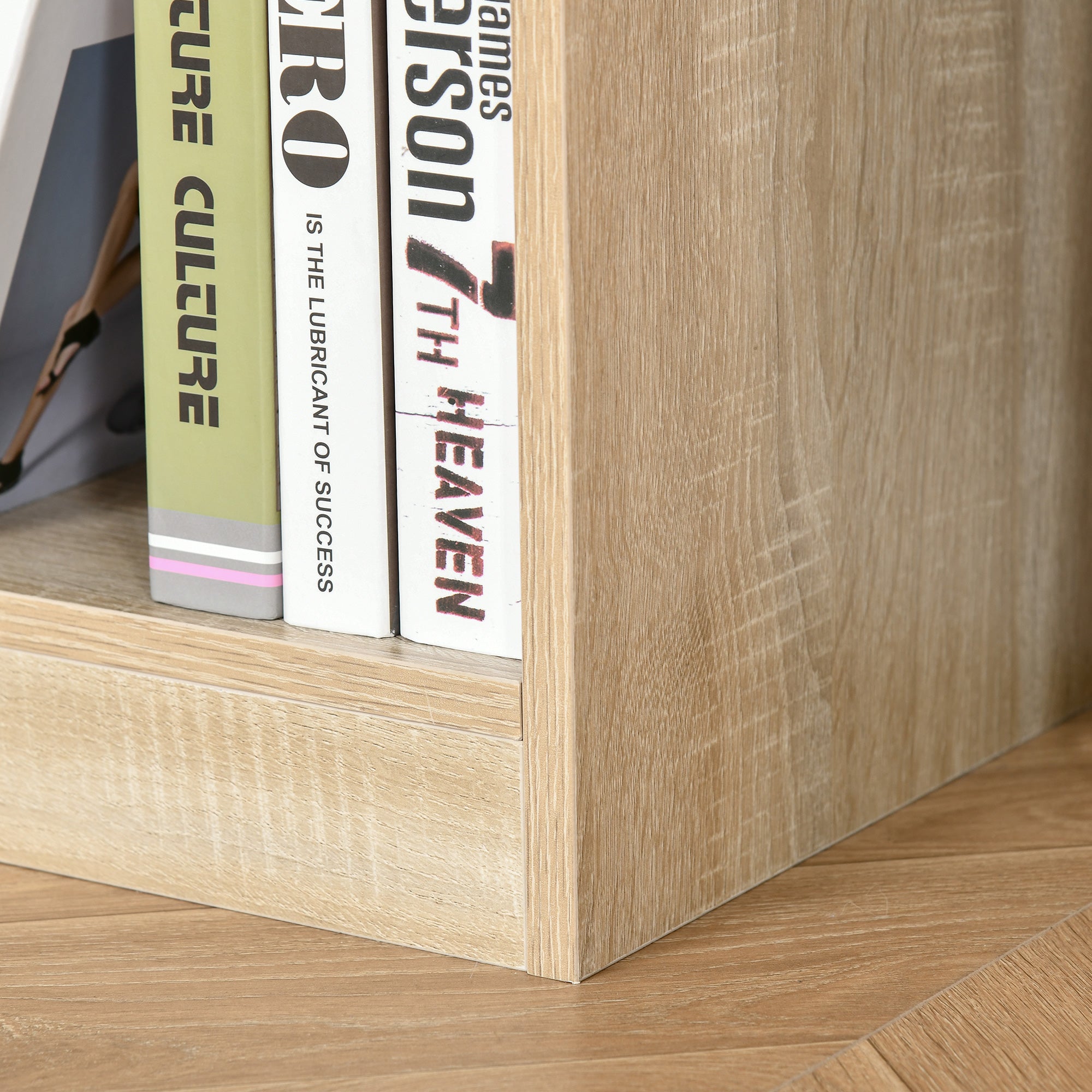 HOMCOM Bücherregal Regal Standregal, 8 Regalfächer, 97,5 x 30 x 100 cm, Eichen-Optik