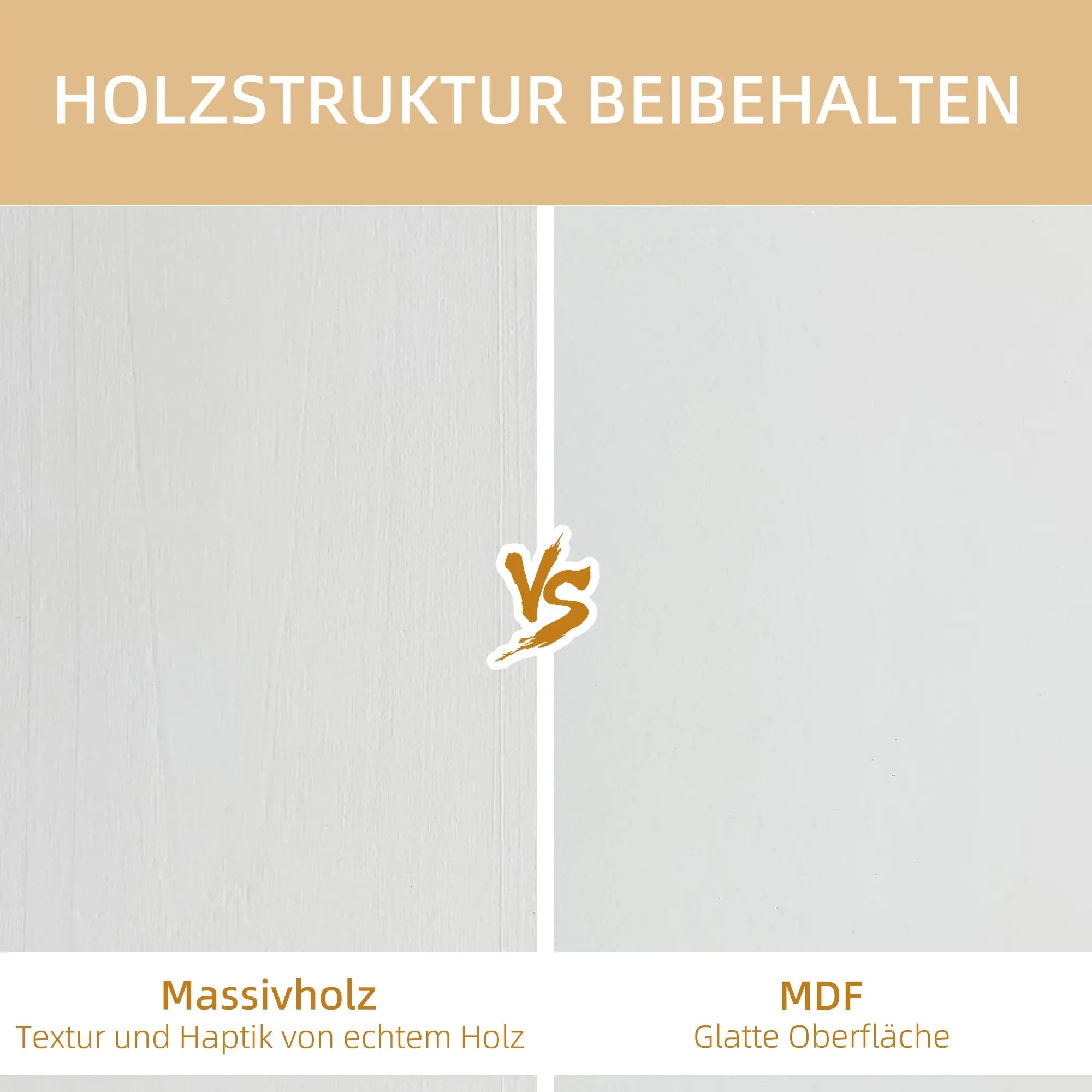 HOMCOM Wandregal, Schweberegal, 5 Regale, Massivholz, Weiß
