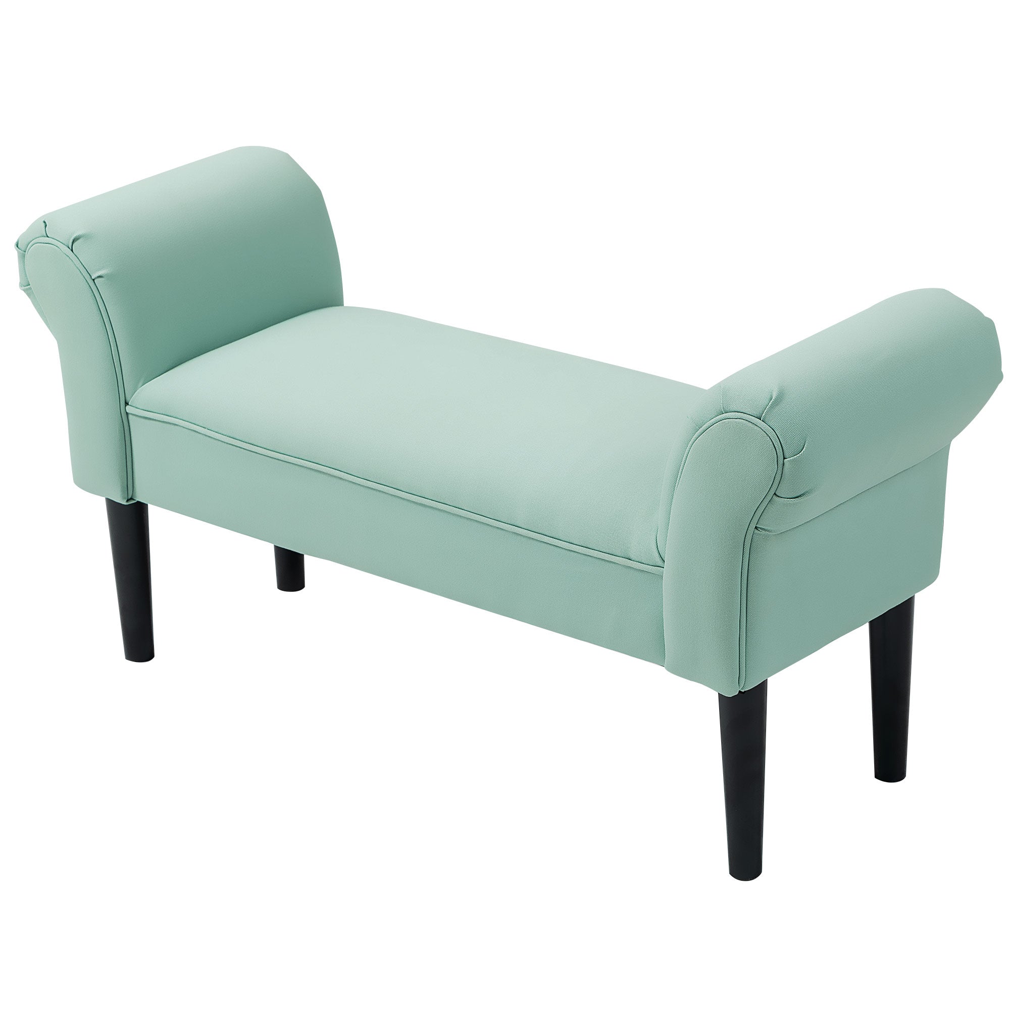 HOMCOM Gepolsterte Sitzbank für Schlafzimmer und Flur, bis 130 kg belastbar, 102 x 36 x 51 cm, Grün