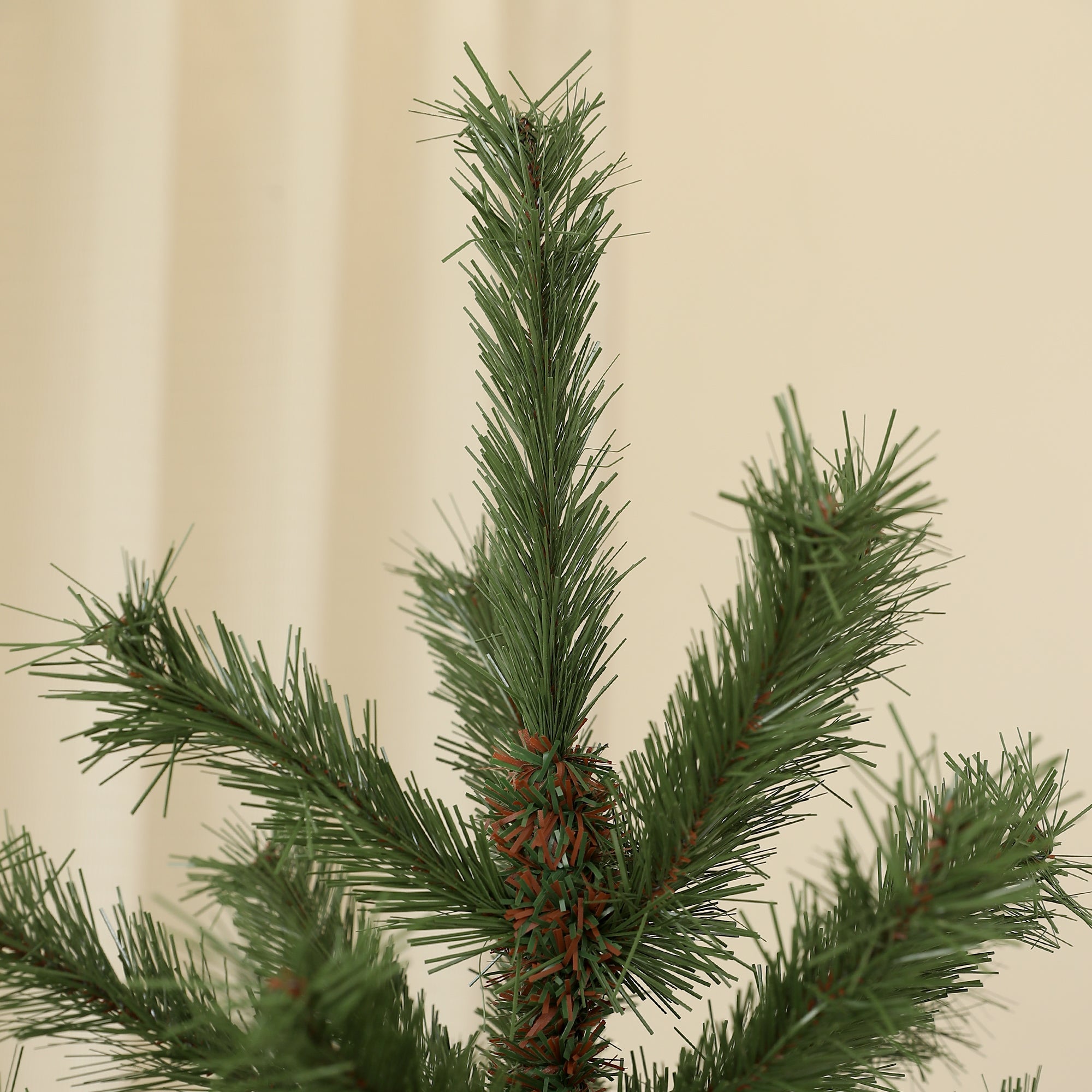 HOMCOM Weihnachtsbaum 180 cm, flammenhemmend, Metallfuß, 467 Spitzen, grün